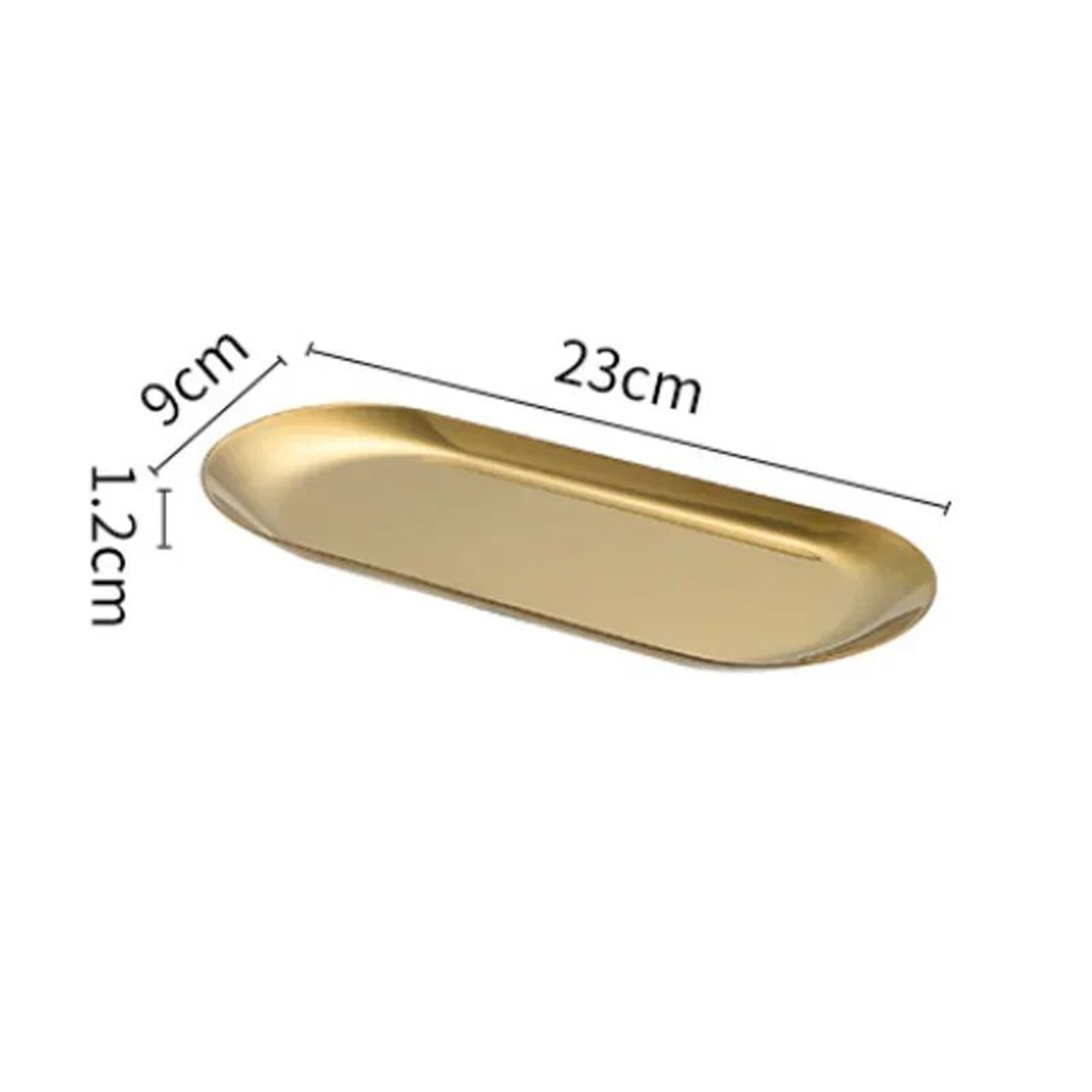Nordic Oval Gold Stainless Steel Serving Tray For Snacks Desserts  Vanity Storage 10