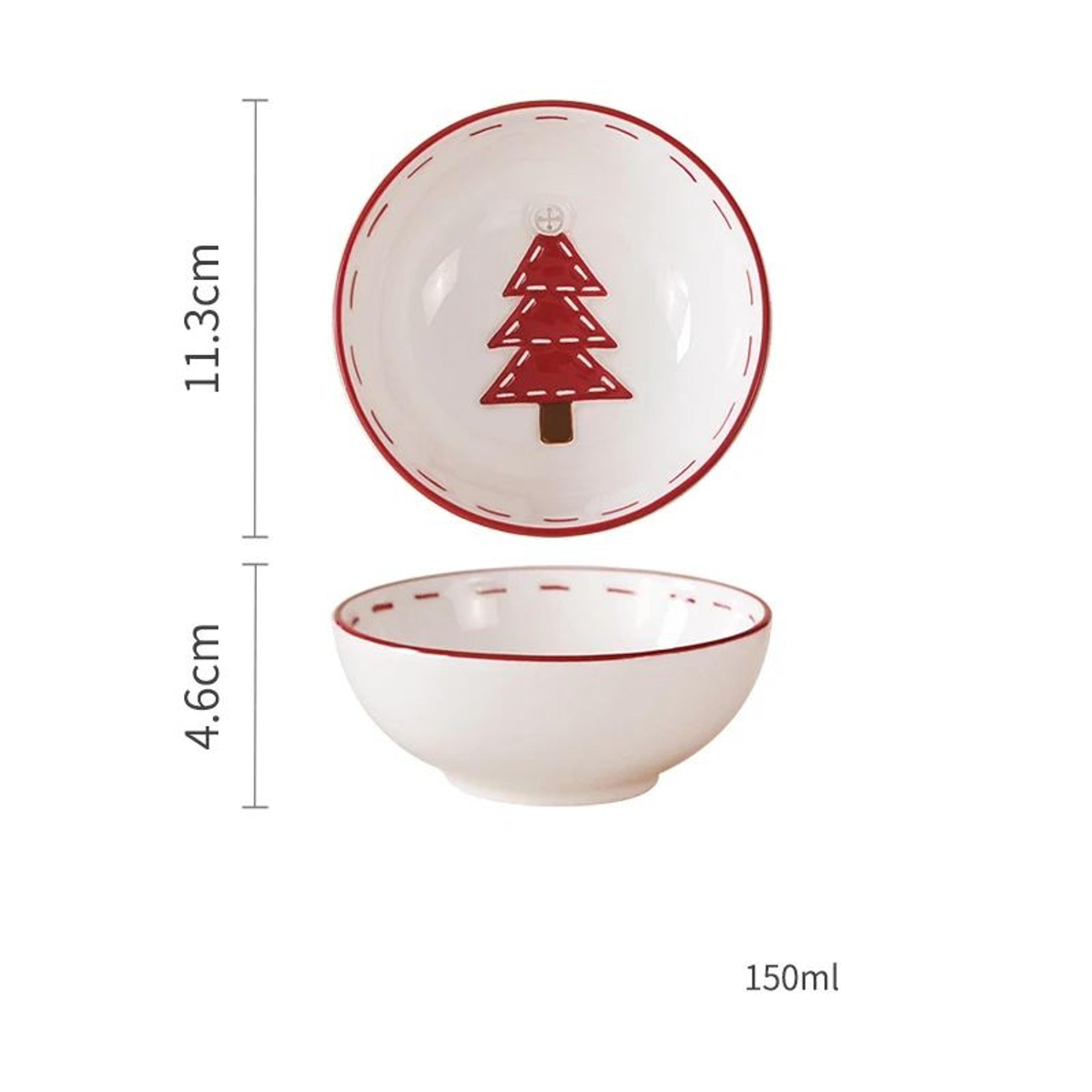 Santa Claus Christmas Ceramic Cookie Jar  Serving Plate Set  Holiday Tableware For Cookies Desserts 6