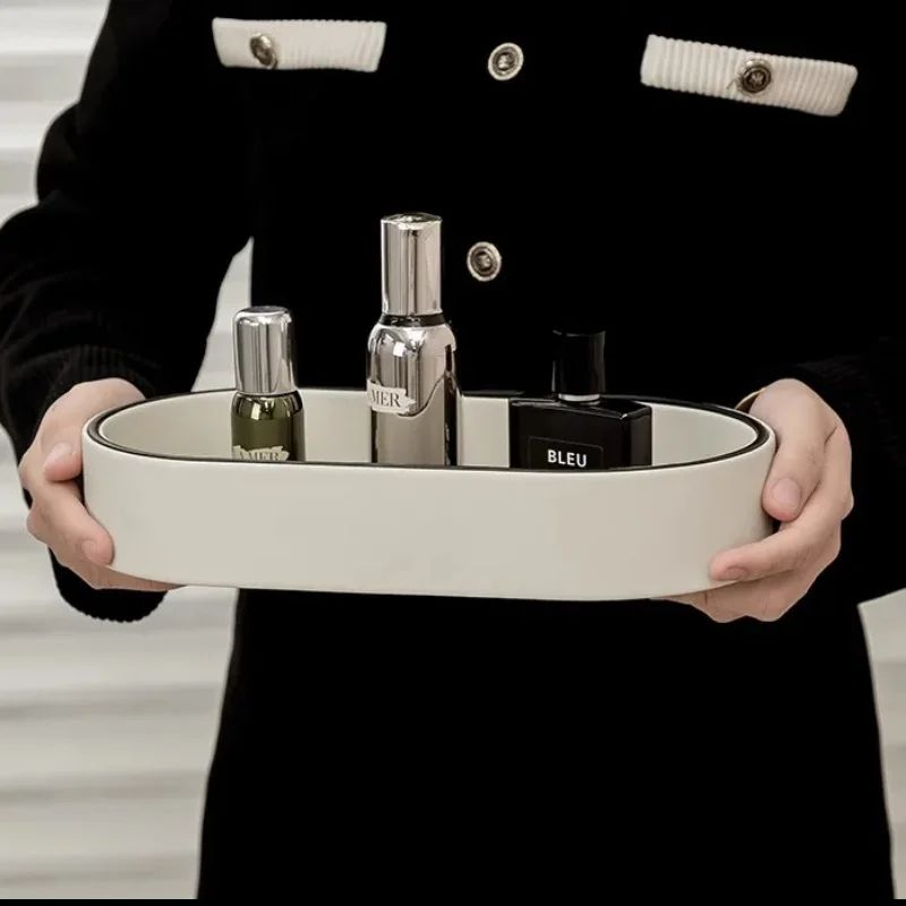Elegant Nordic Desktop  Jewelry Organizer Tray  Stylish Storage For Cosmetics Keys  Sundries 5