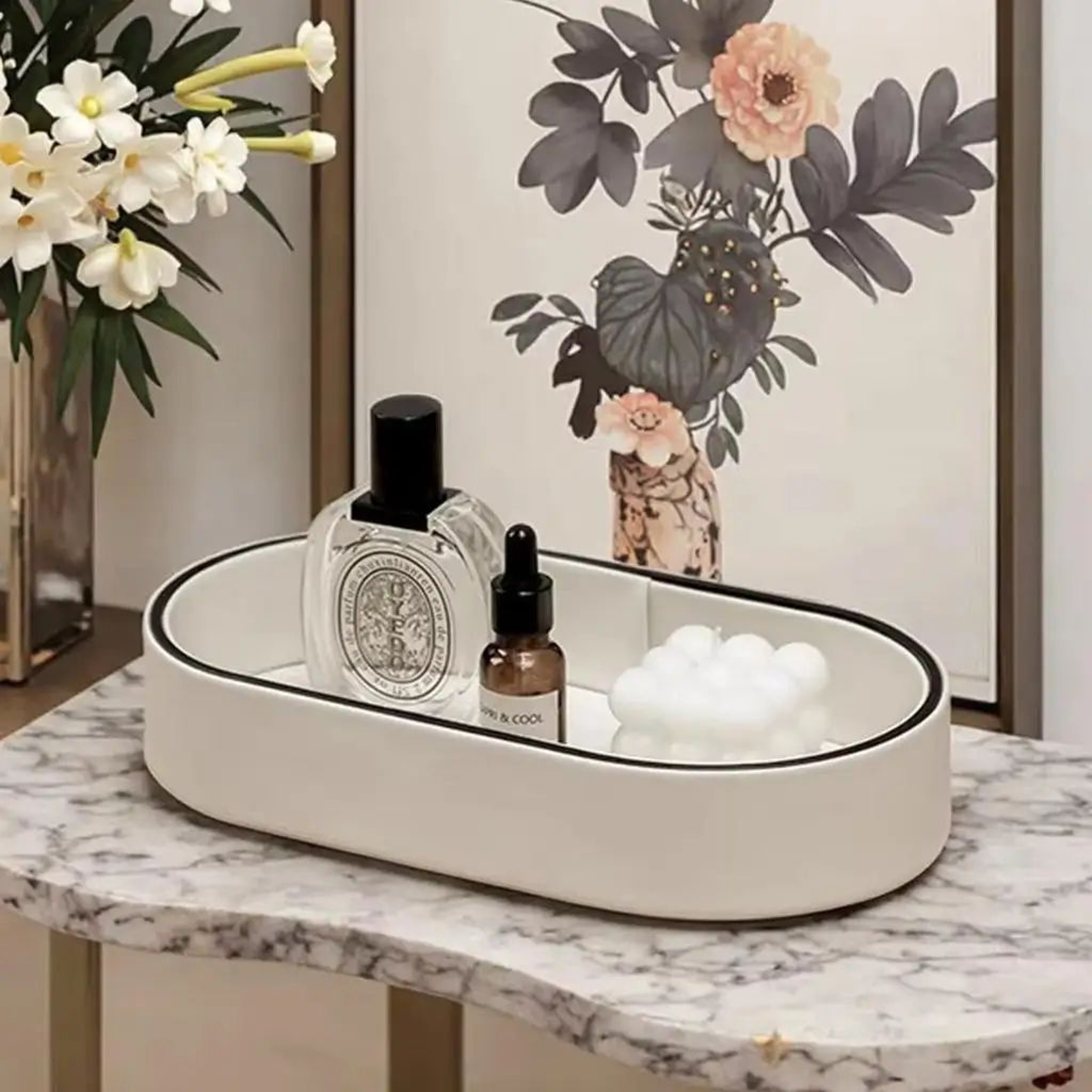 Elegant Nordic Desktop  Jewelry Organizer Tray  Stylish Storage For Cosmetics Keys  Sundries 6