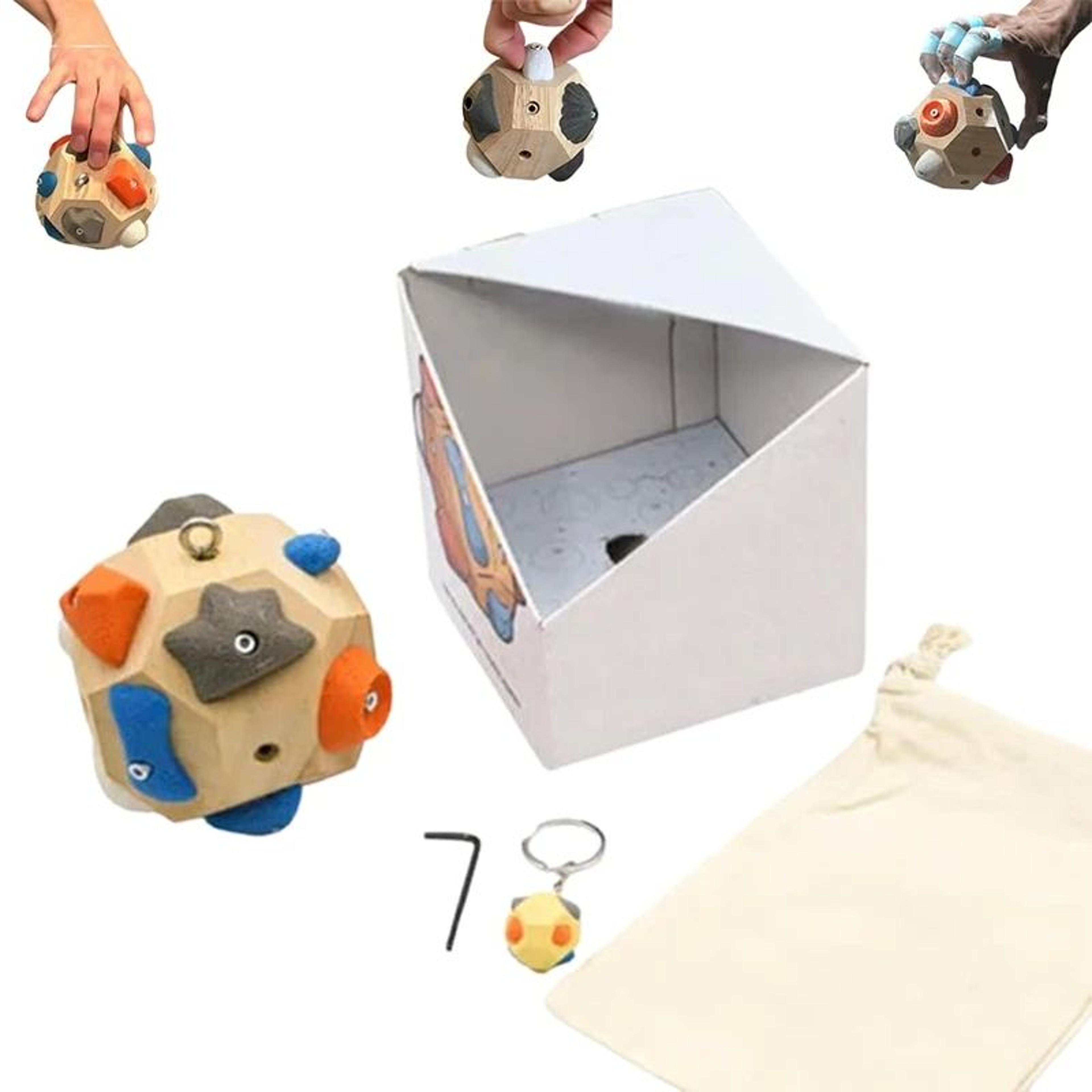 Boulder Block Handheld Climbing Finger Strength Trainer  Customizable Bouldering Training Tool For  2