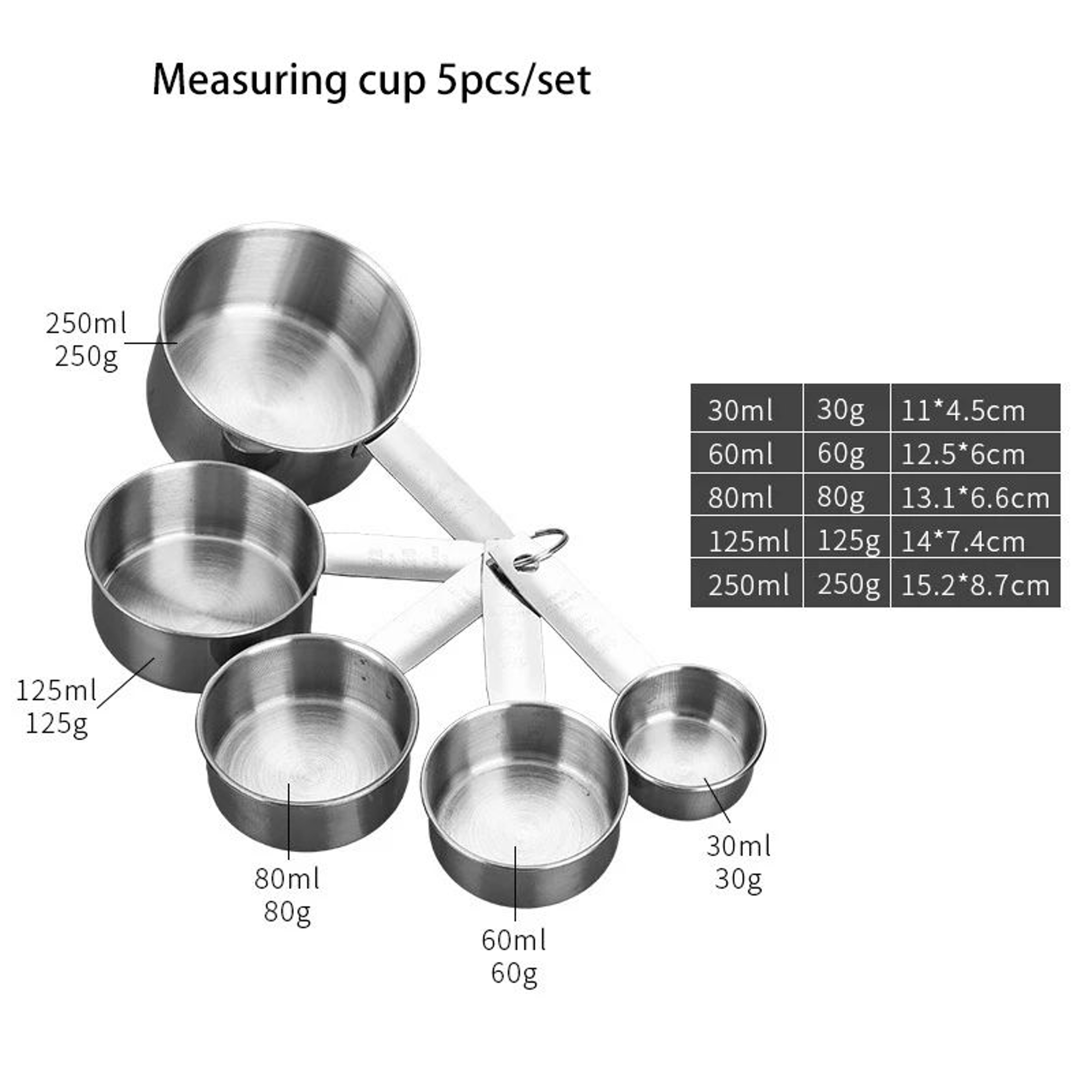 Deluxe Stackable Stainless Steel Measuring Cups And Spoons Set  Precise Kitchen Measuring Tools For 9