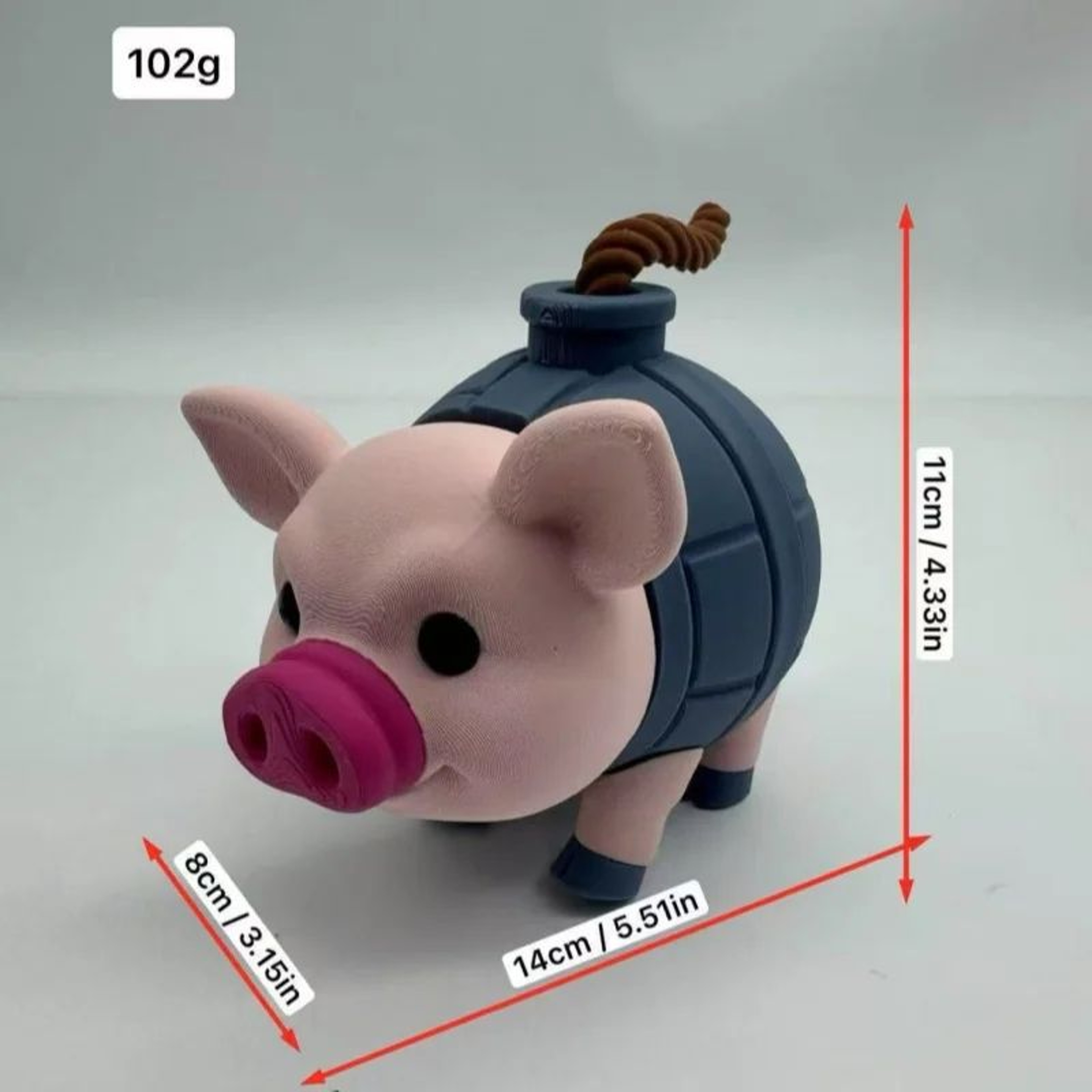Bombardino Crocodilo Italian Brainrot Figurine 3D Printed Desk Ornament Meme Collectible 8