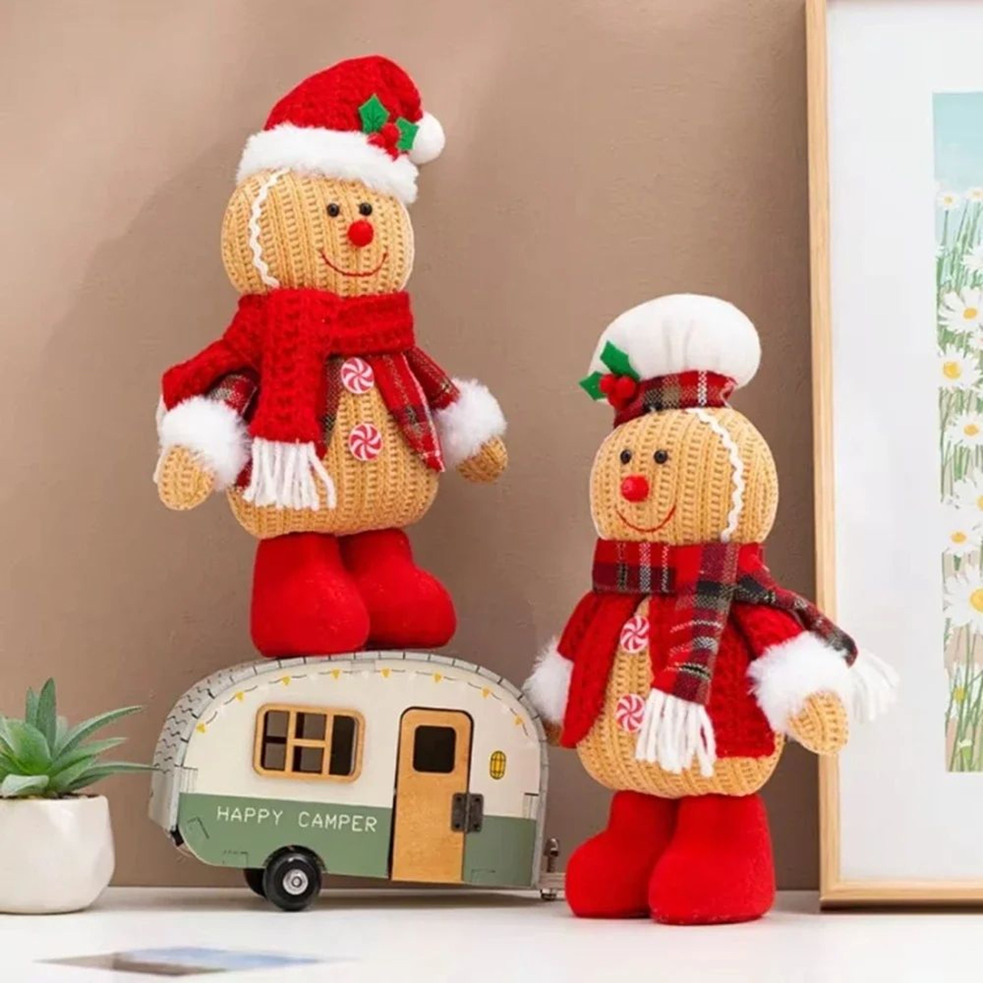 Gingerbread Man Plush Christmas Gingerbread Doll Pillow For Cozy Holiday Decor 4