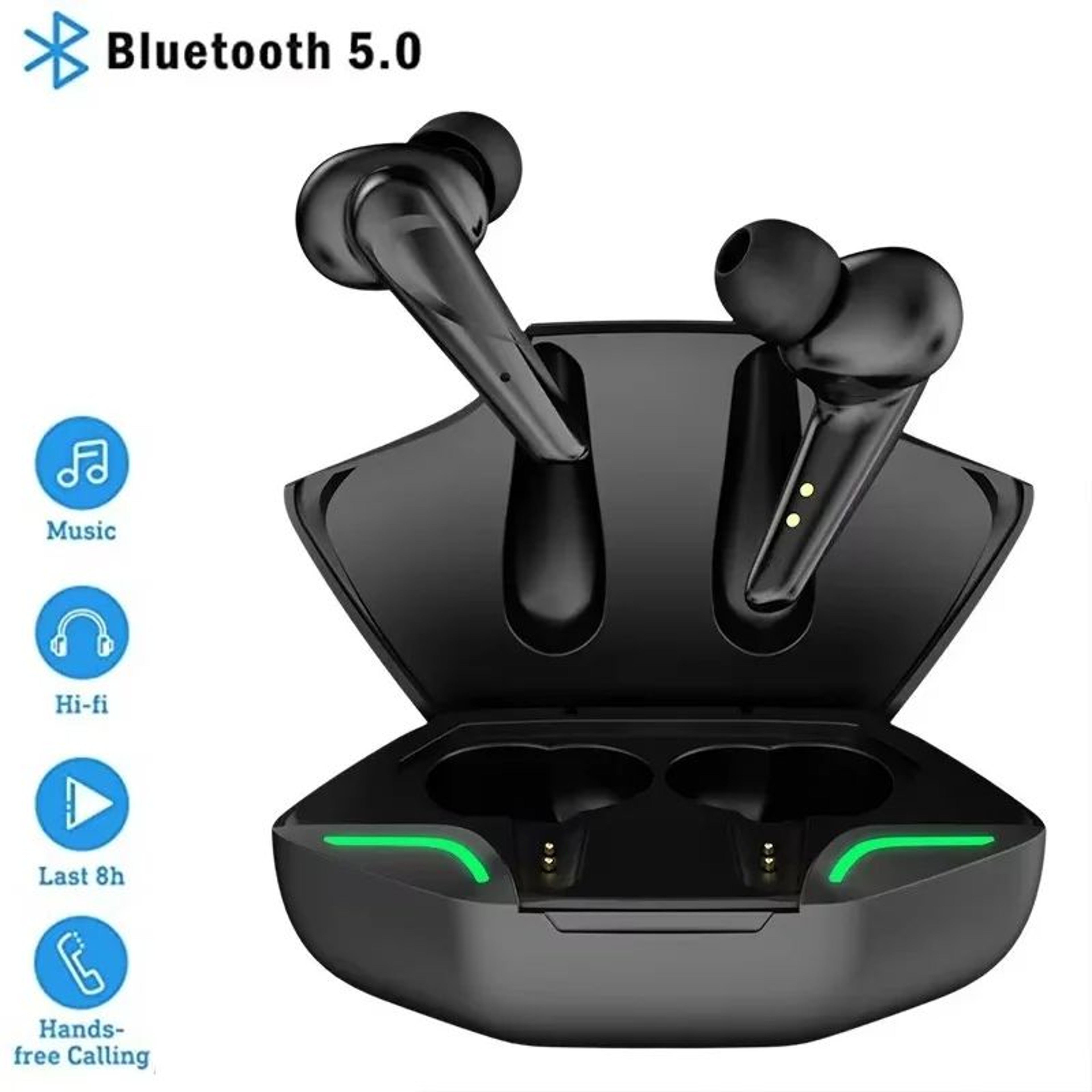 PulseSync TWS Bluetooth 50 Gaming Earbuds With Noise Reduction 0