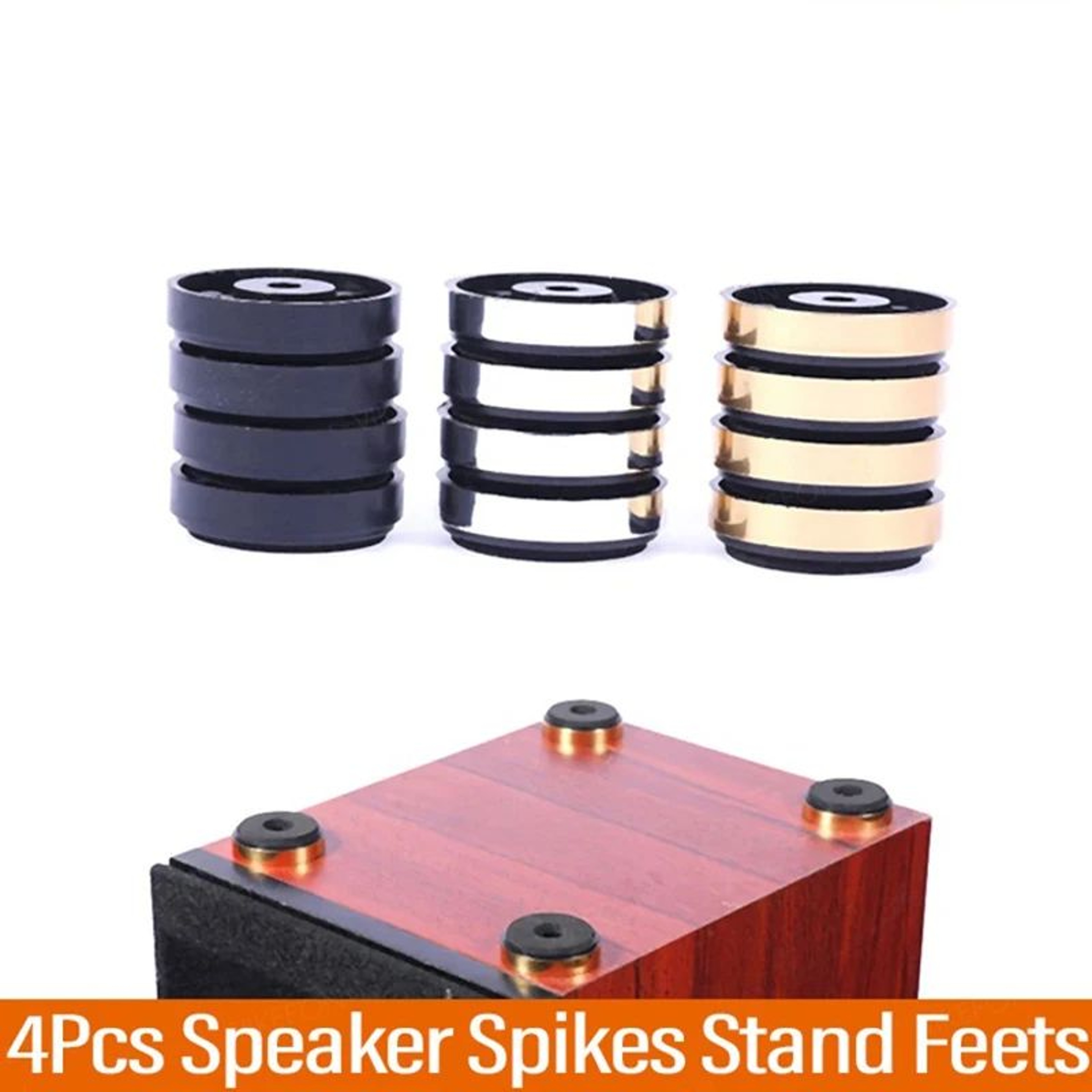 4Pack Speaker Isolation Feet For Home Theater ShockAbsorbing Vibration Dampers 1