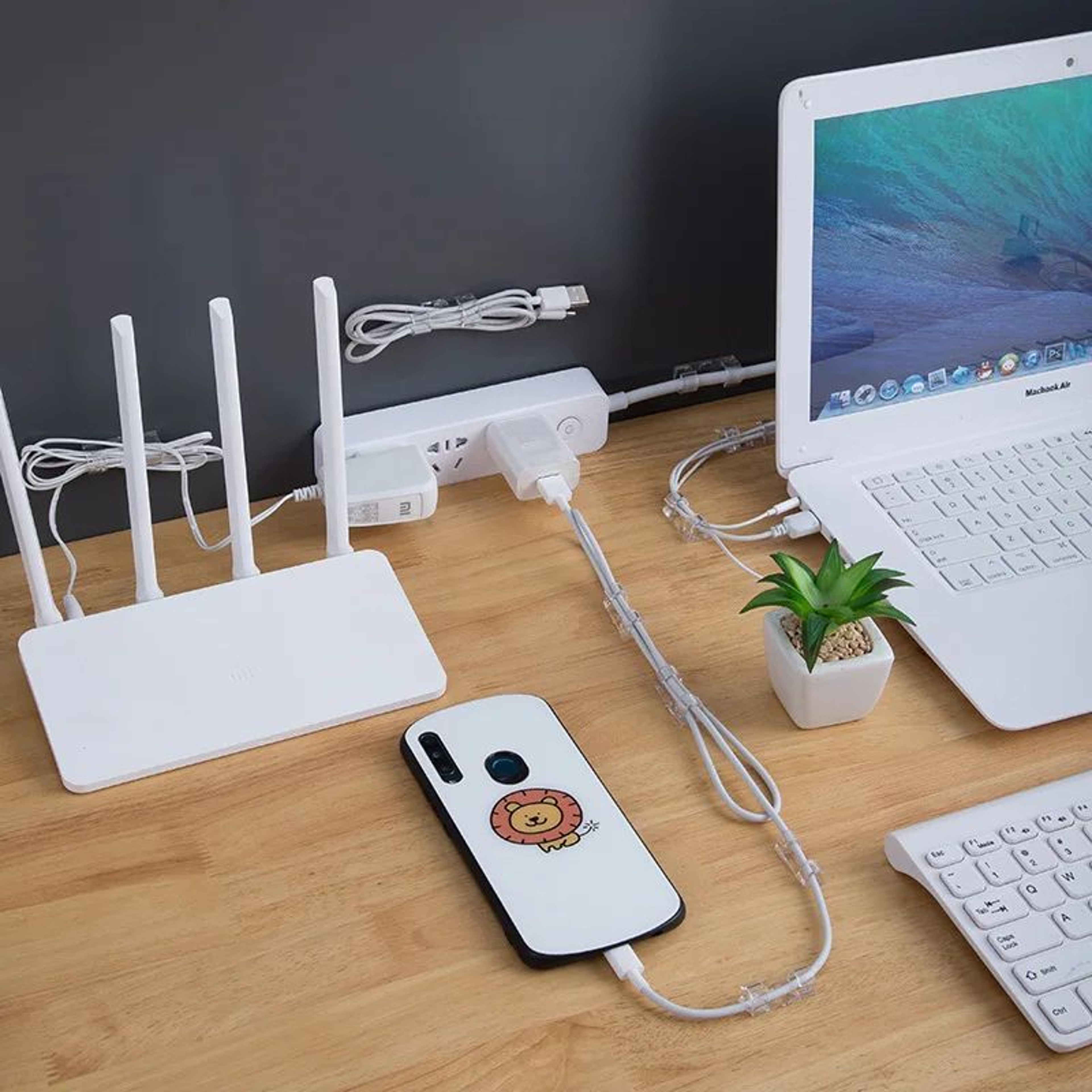 Adhesive Cable Clips 20Pack SelfAdhesive Desk  Home Cord Organizer For Clean Cable Management 3