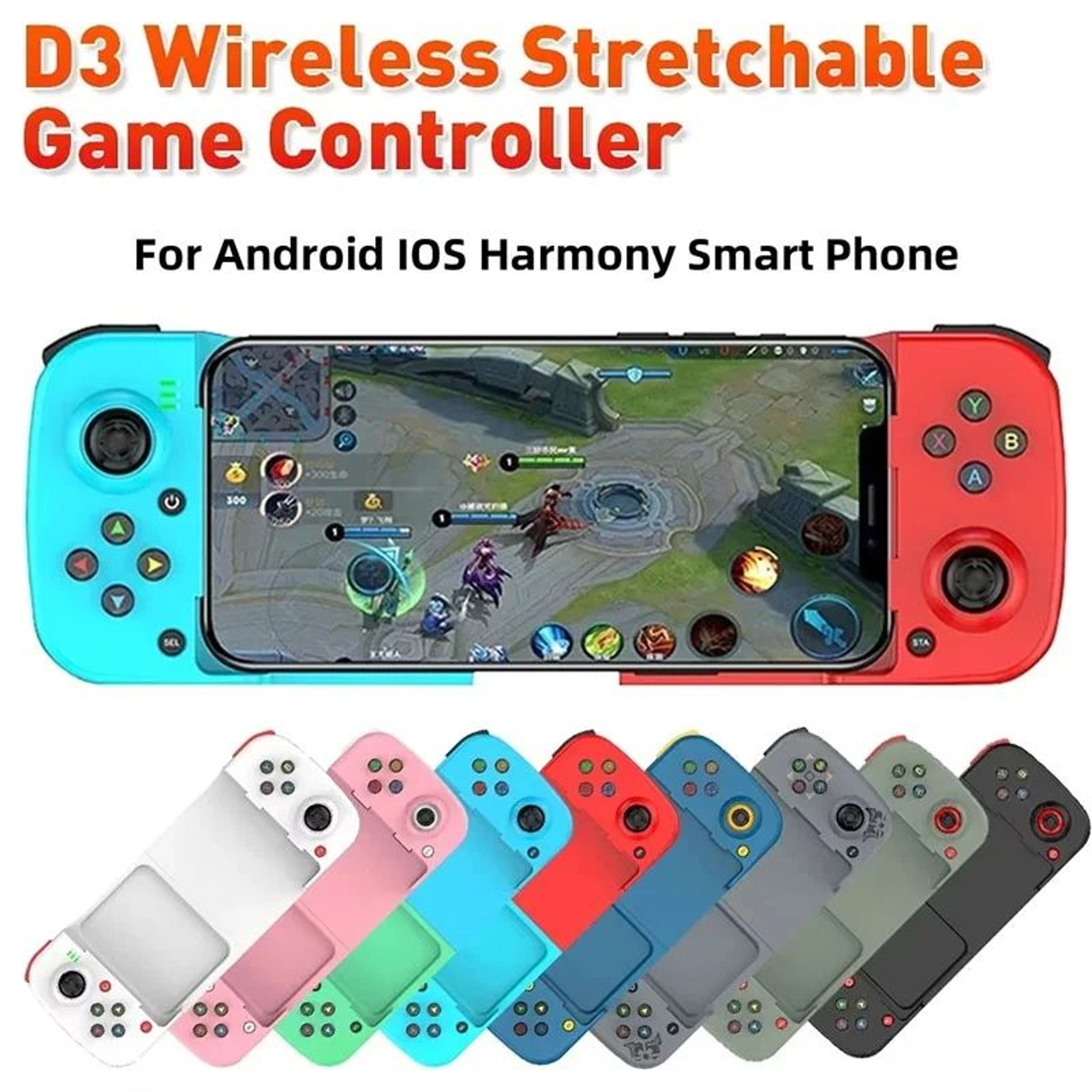 Mobile Game Controller D3 Bluetooth 50 Stretchable Gamepad For IPhone  Android 0