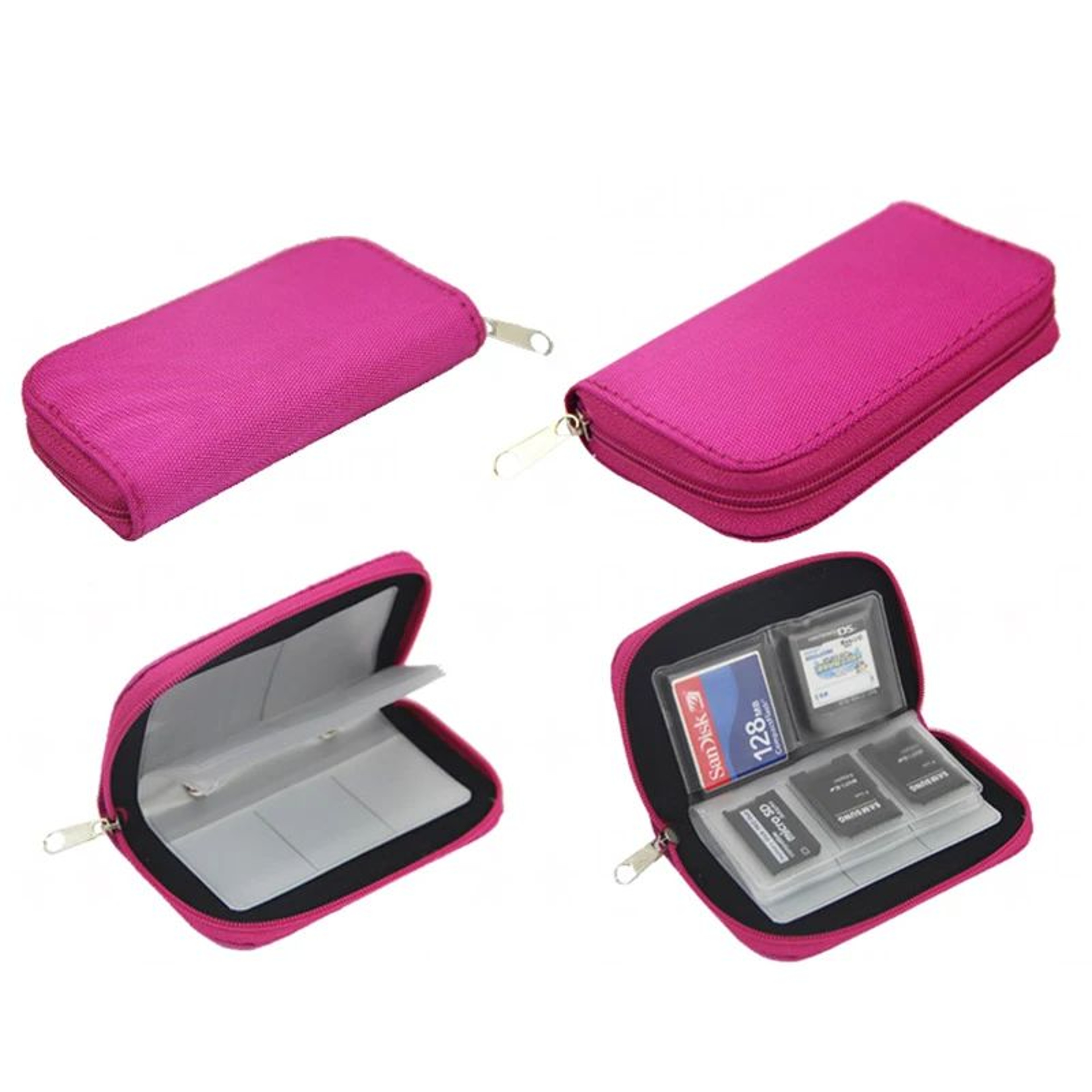22Slot Memory Card Case  Zippered SD Card Holder  CFmicroSD Organizer 0