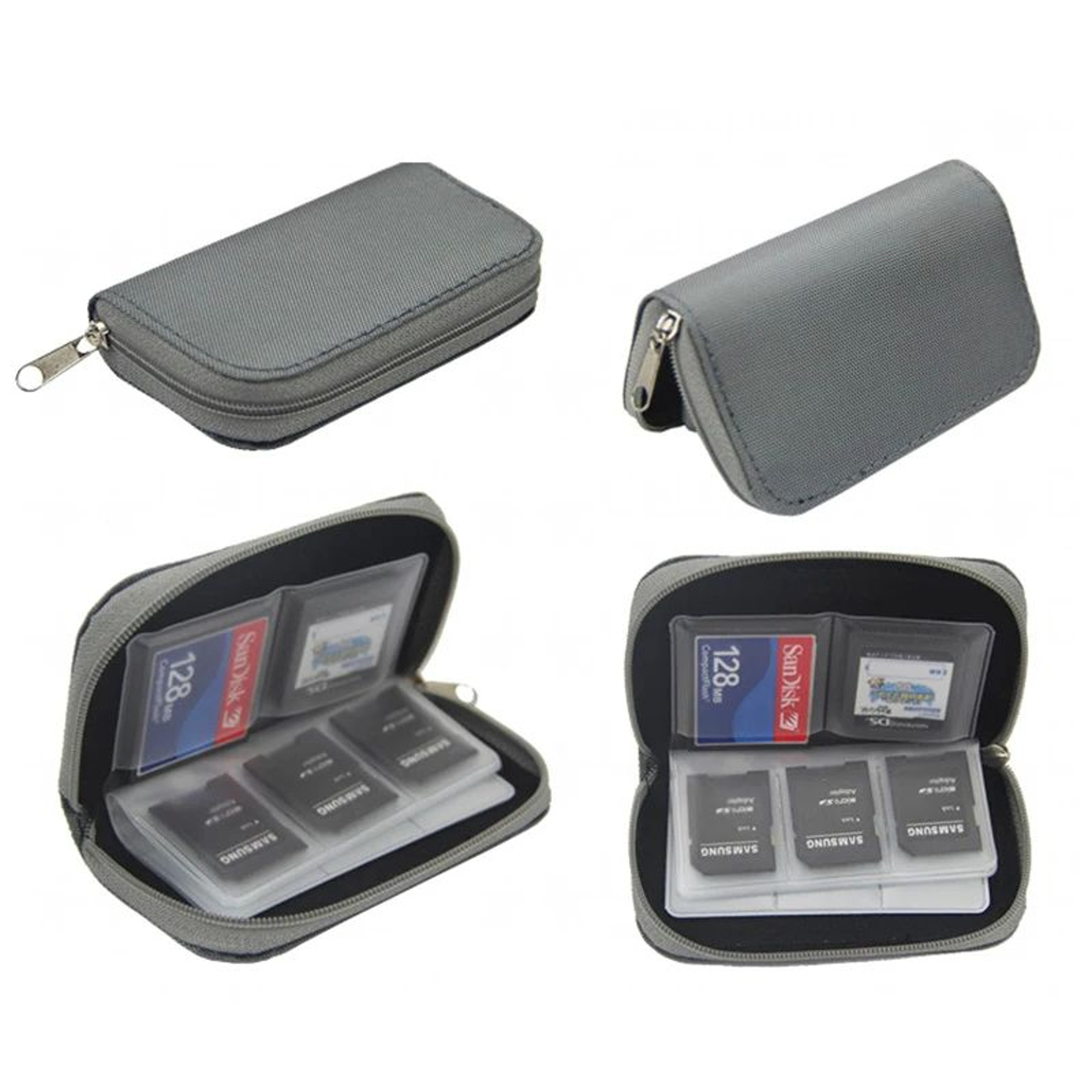 22Slot Memory Card Case  Zippered SD Card Holder  CFmicroSD Organizer 4