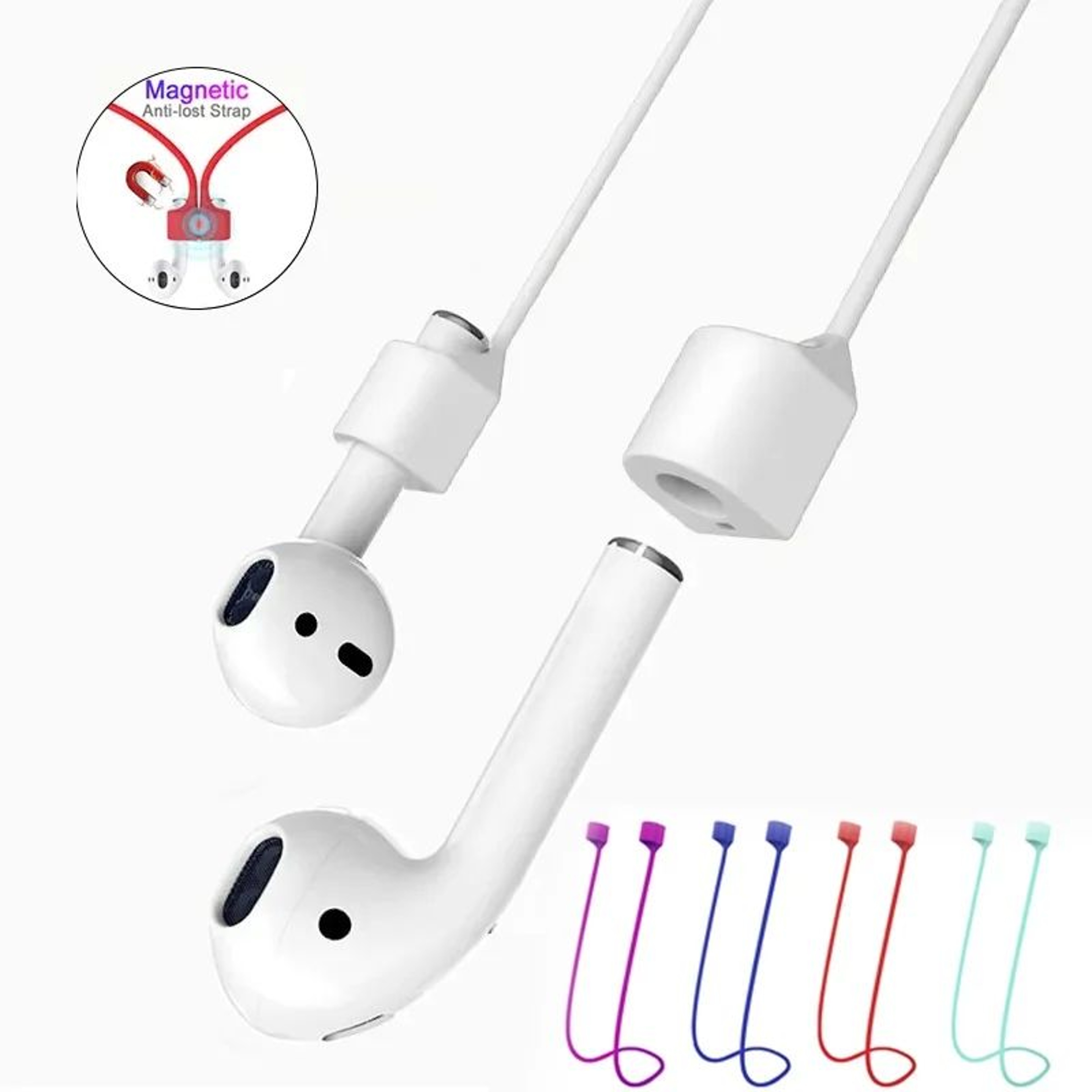 Magnetic Silicone Wireless Earbuds Neck Strap For AirPods  Bluetooth Earbuds  AntiLost Lanyard 0