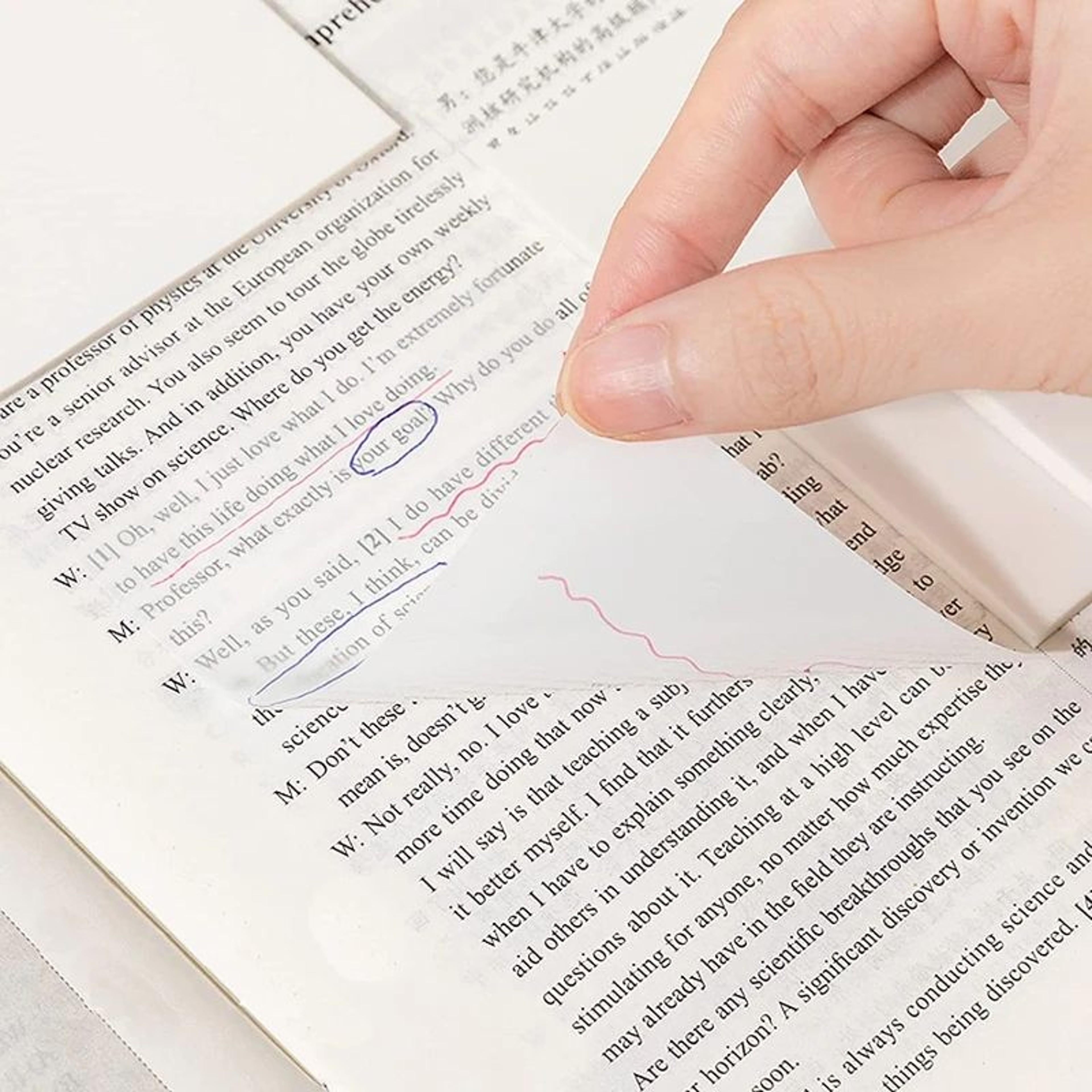 Transparent Sticky Notes 50 Sheets  SeeThrough Sticky Notes For Clean Book  Planner Annotations 2