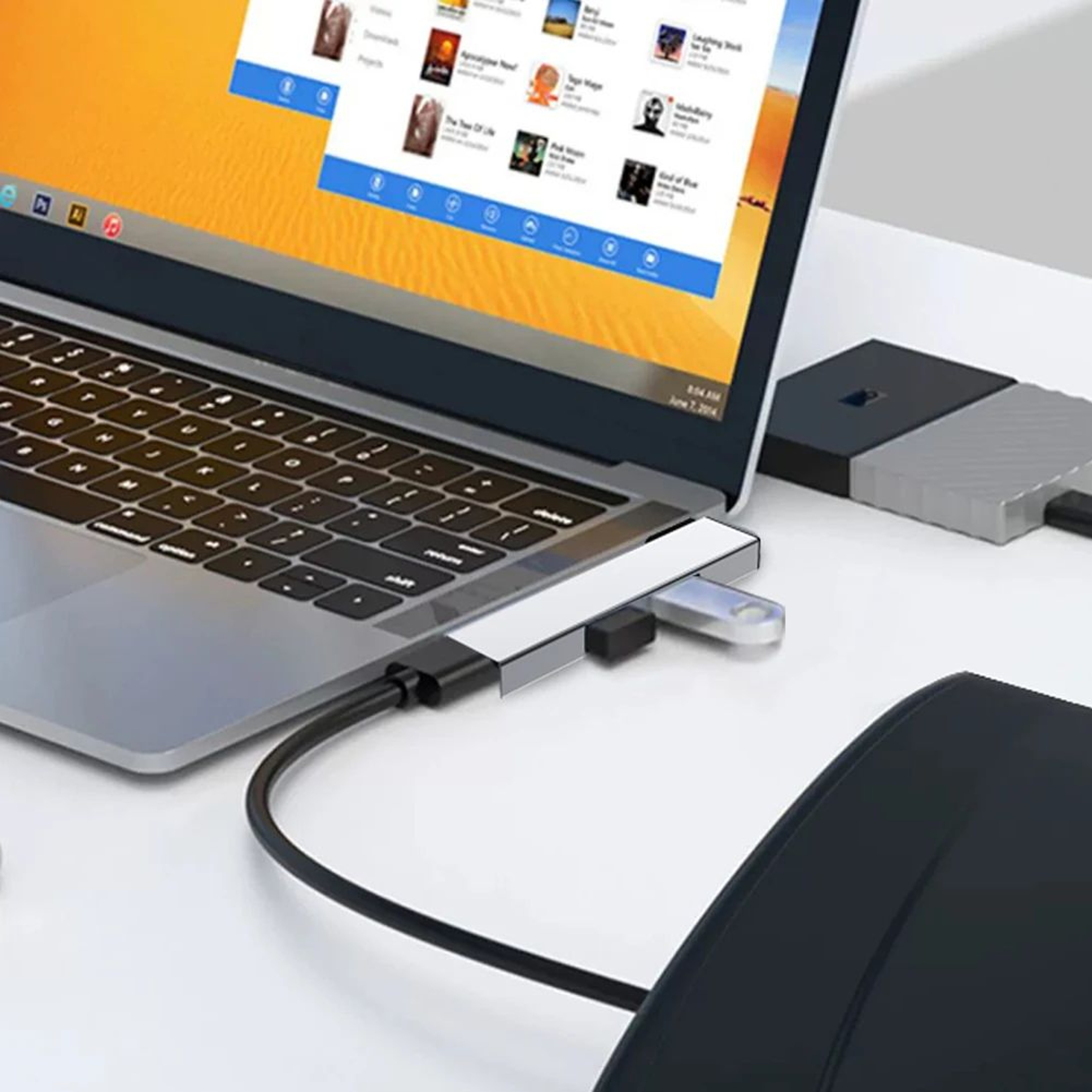 3Port USBC Hub OTG Adapter For Laptops And Phones Compact USB C To USB Adapter 5