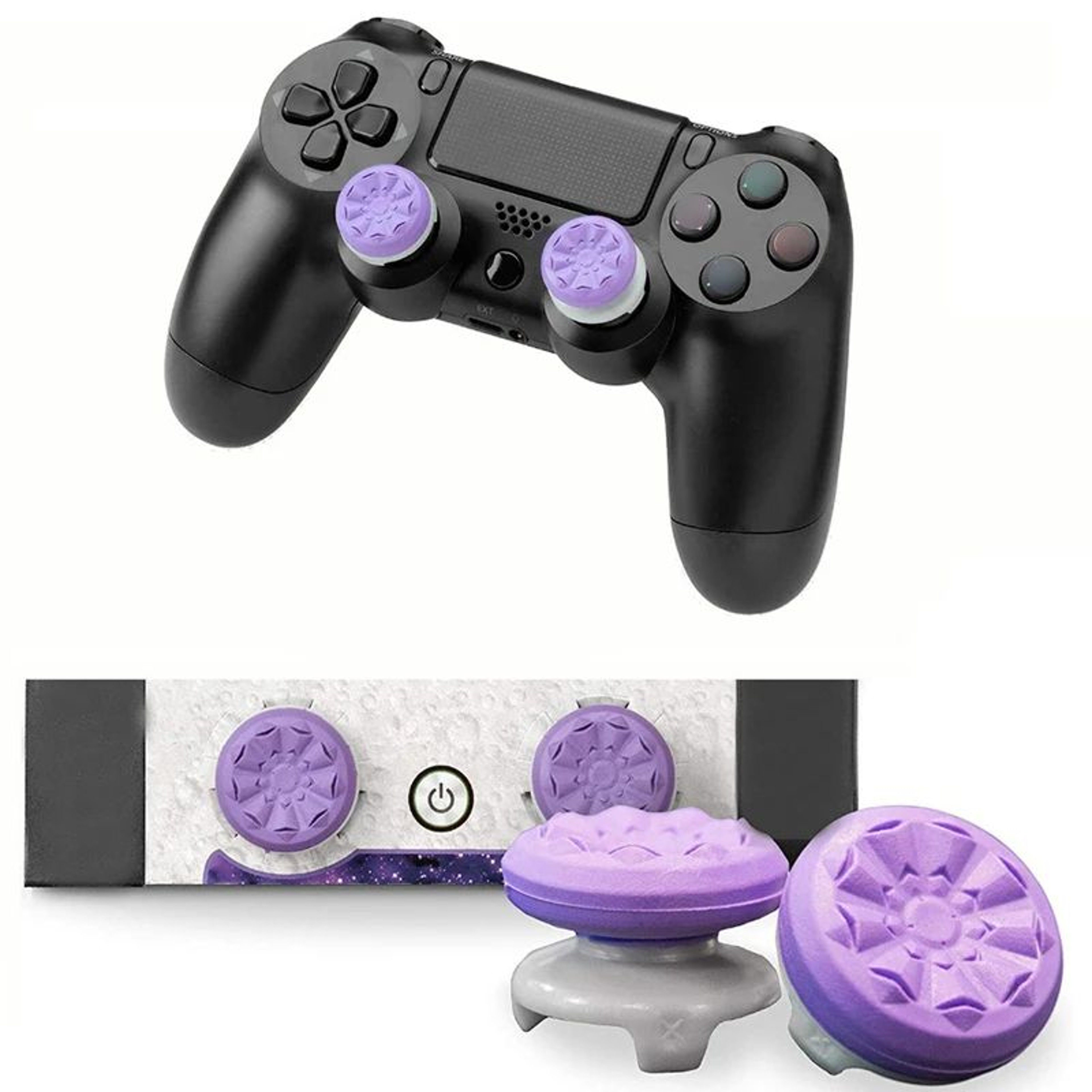 PS4PS5 Silicone Thumb Stick Grips With Controller Thumbstick Extenders For Smoother Aim 9