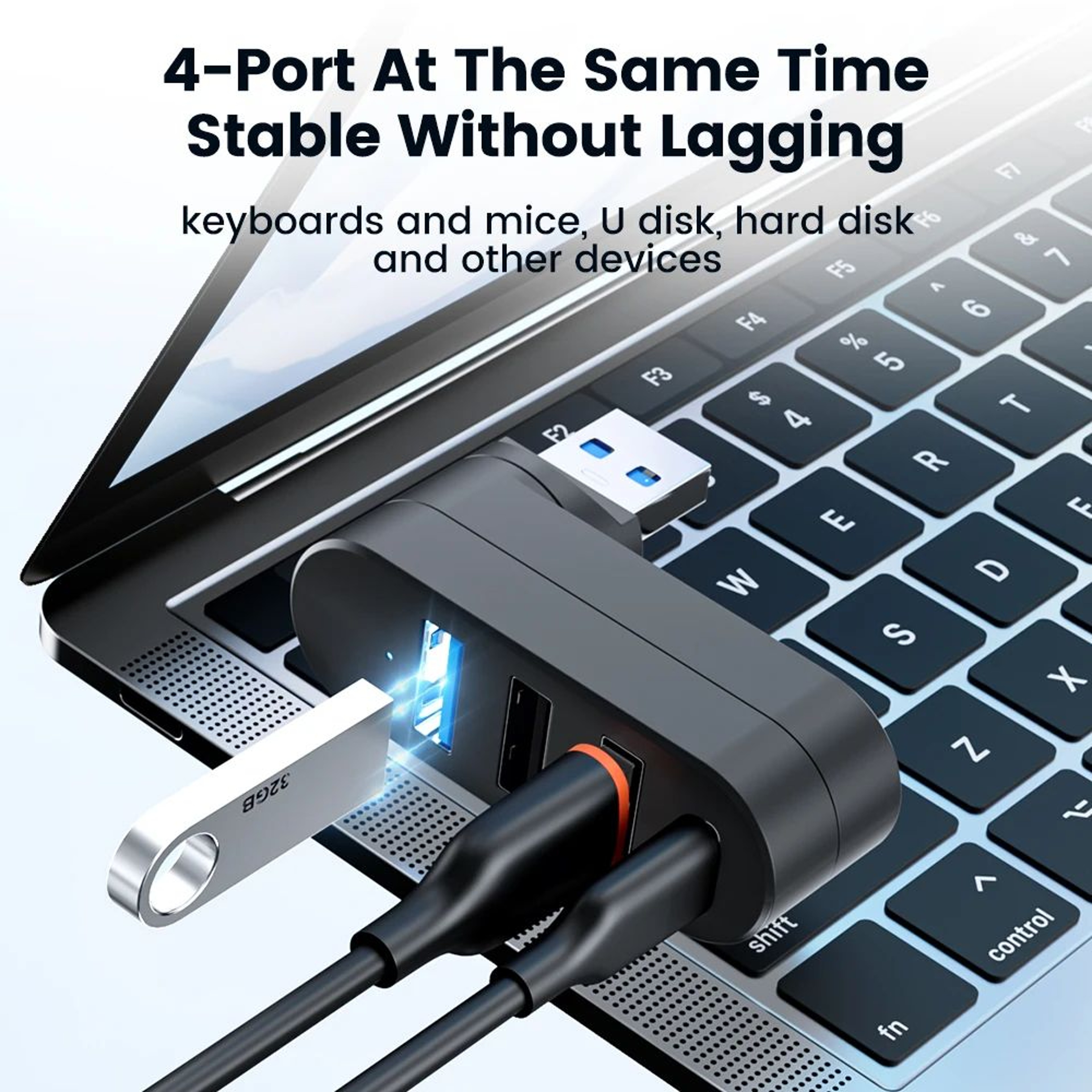 7Port 7 Port USB Hub With OnOff Switches  Compact USB 20 USB Hub With Switches For Laptop  Desktop 3
