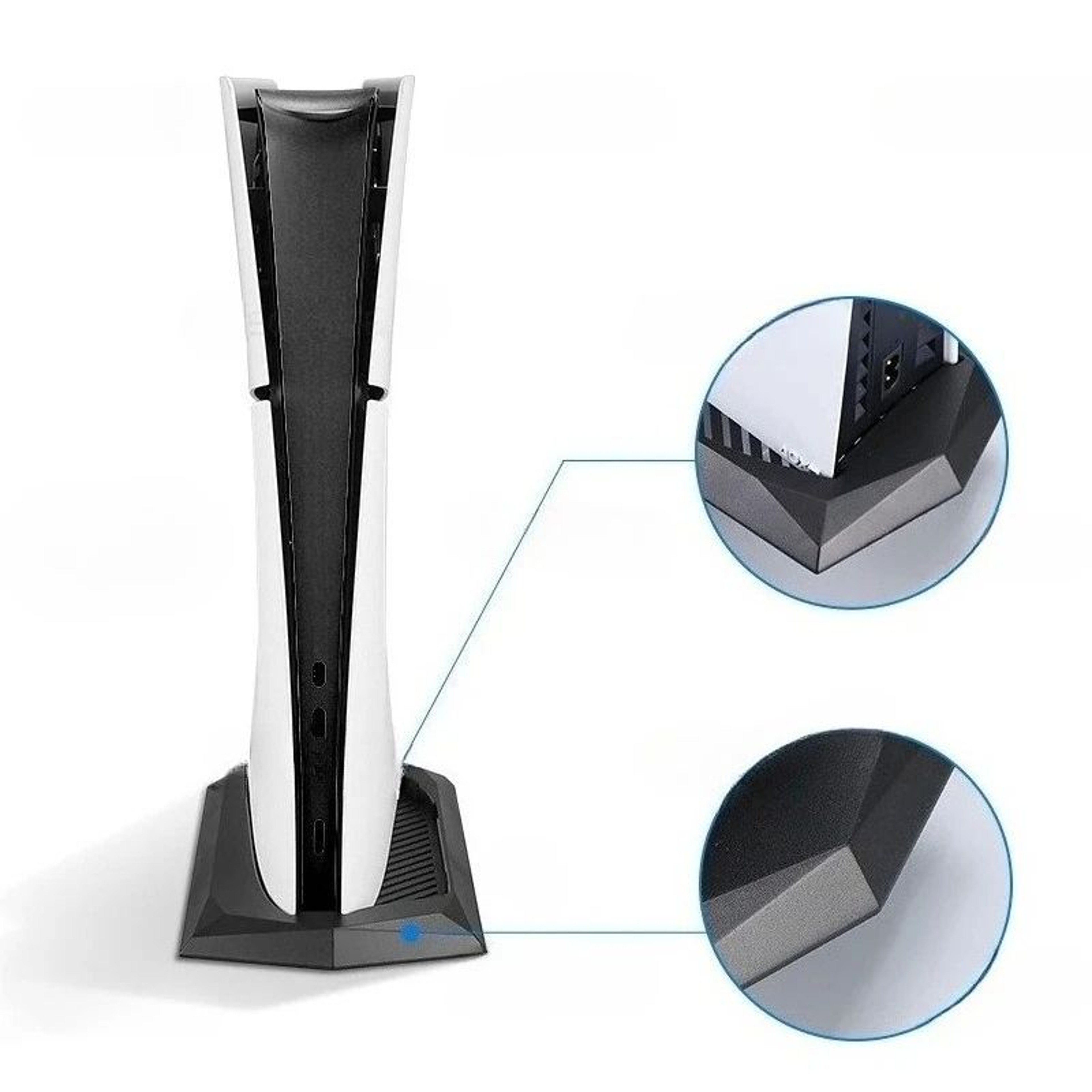 PS5 Slim Vertical Stand Base With Cooling Vents  Secure PS5 Slim Stand Base For A Cleaner Setup 3