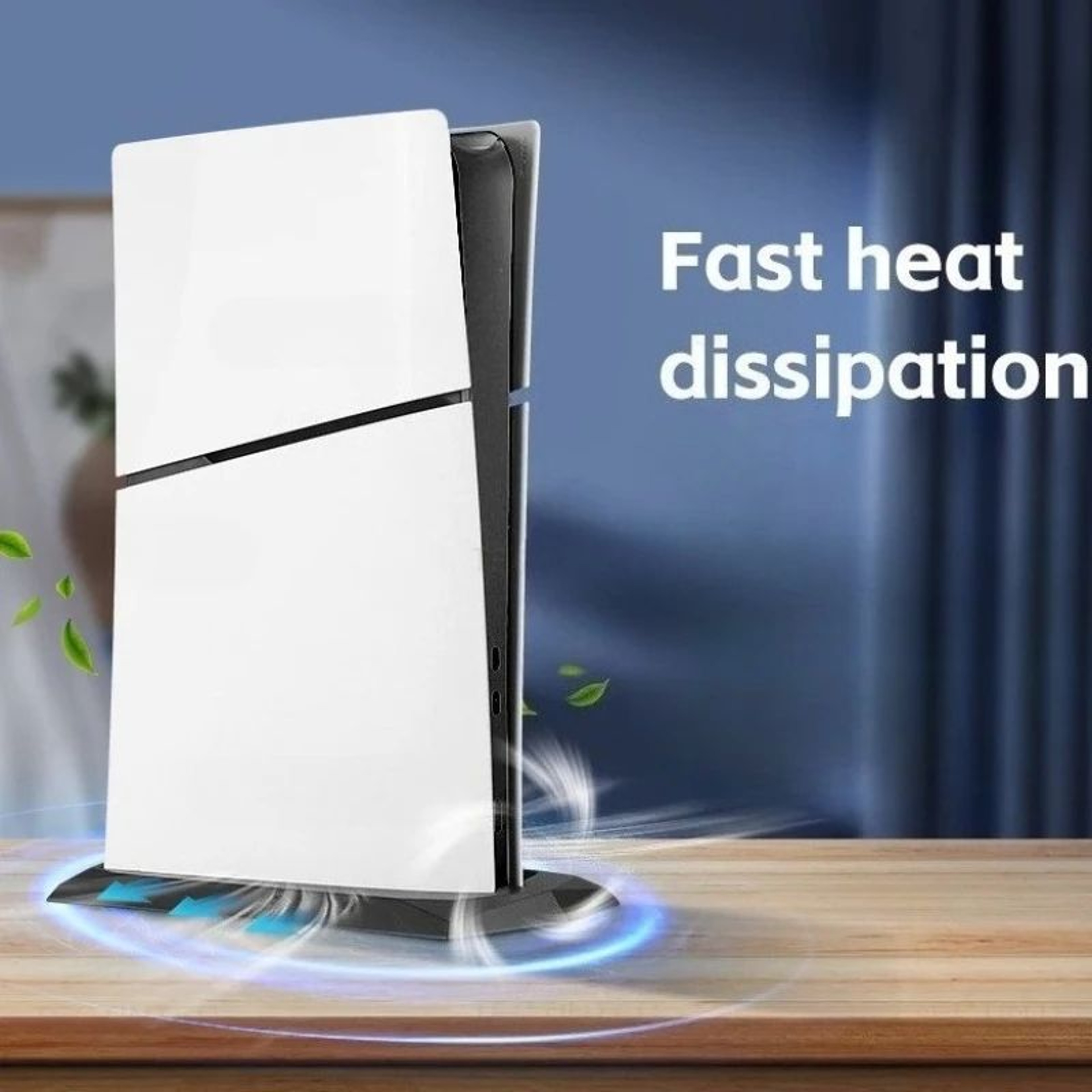 PS5 Slim Vertical Stand Base With Cooling Vents  Secure PS5 Slim Stand Base For A Cleaner Setup 5