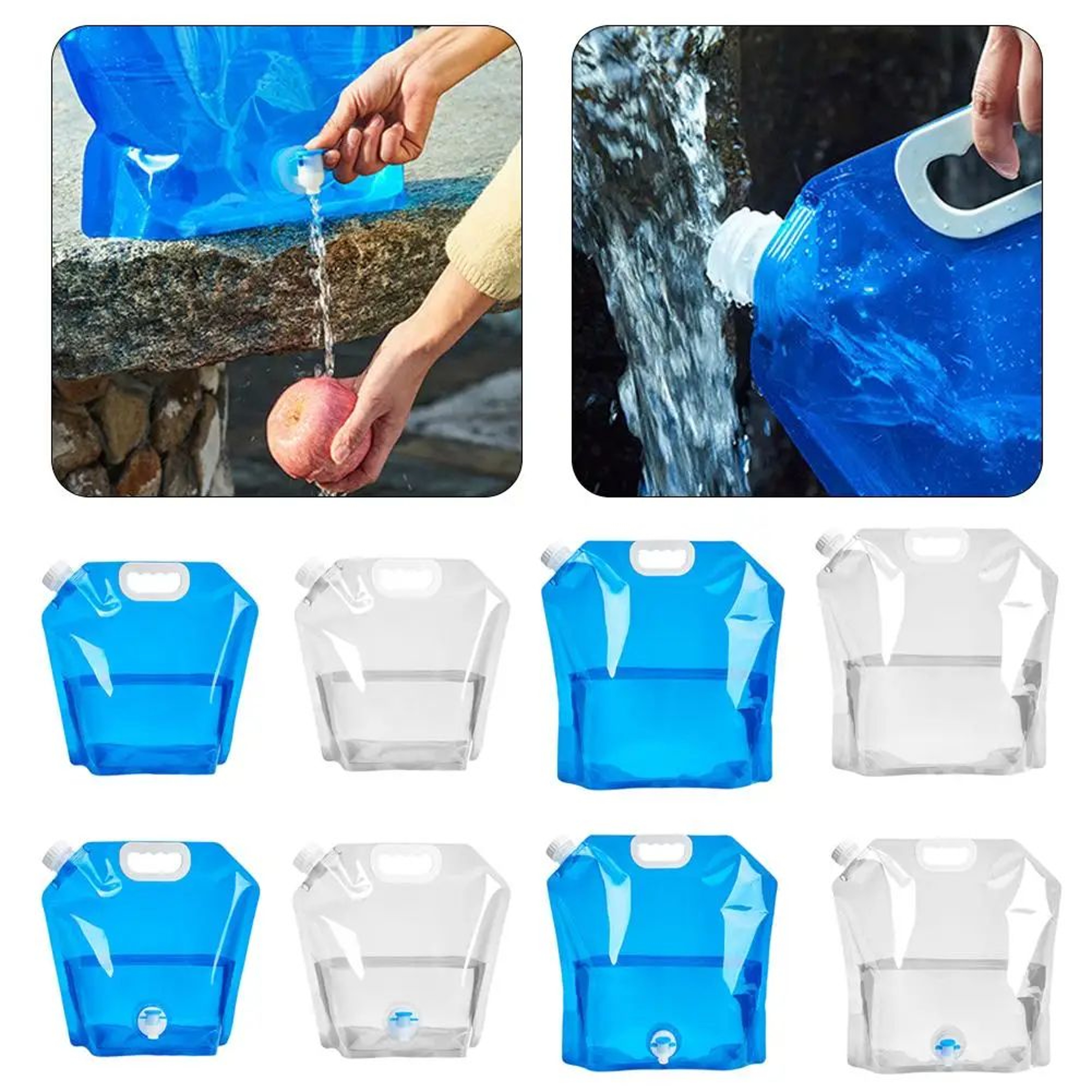 Outdoor Camping Water Container With Faucet  Foldable Portable Water Bag For Camping RV  Picnic 0