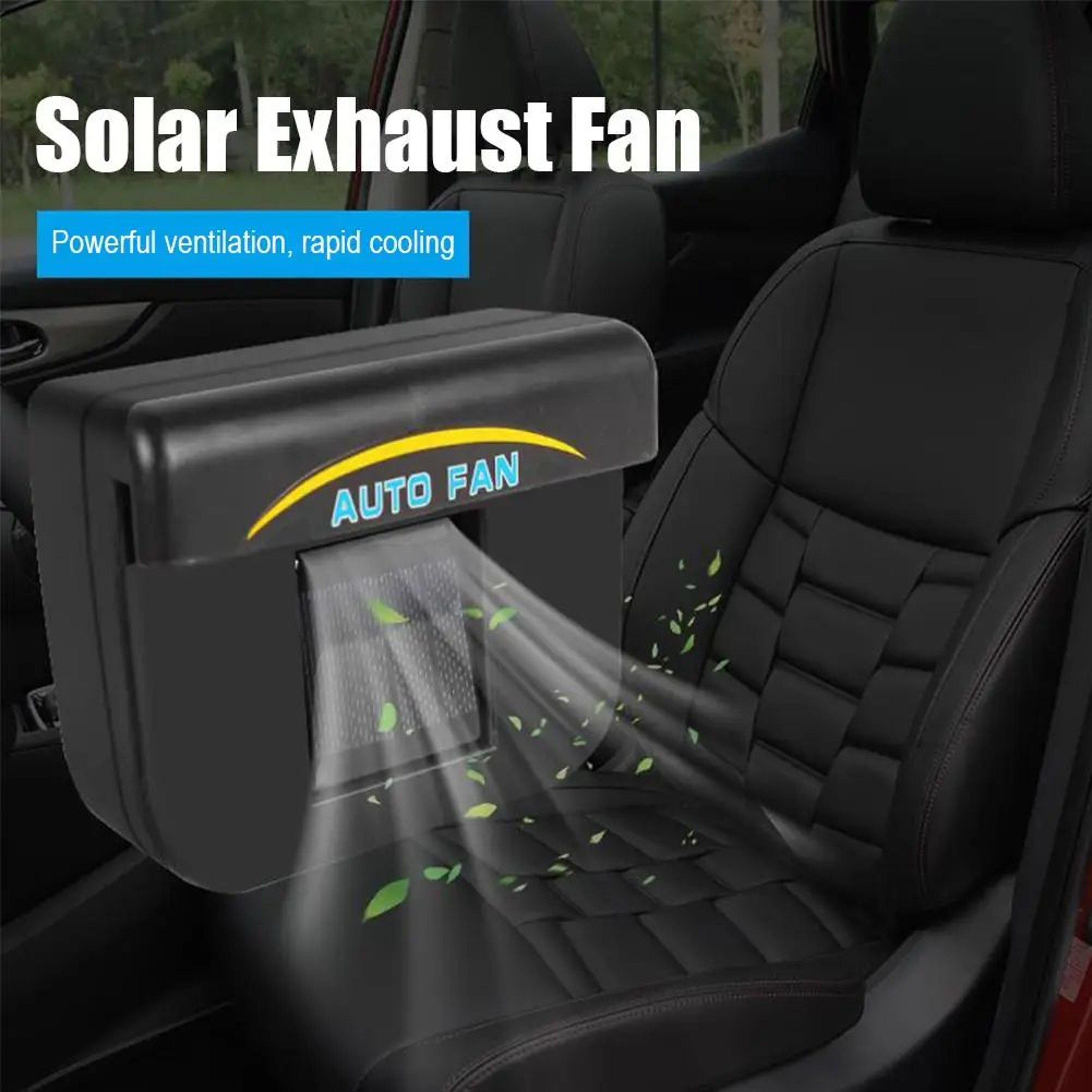 Solar Window Exhaust Fan For Cars  Heat  Odor Ventilation Solar Car Ventilator 2