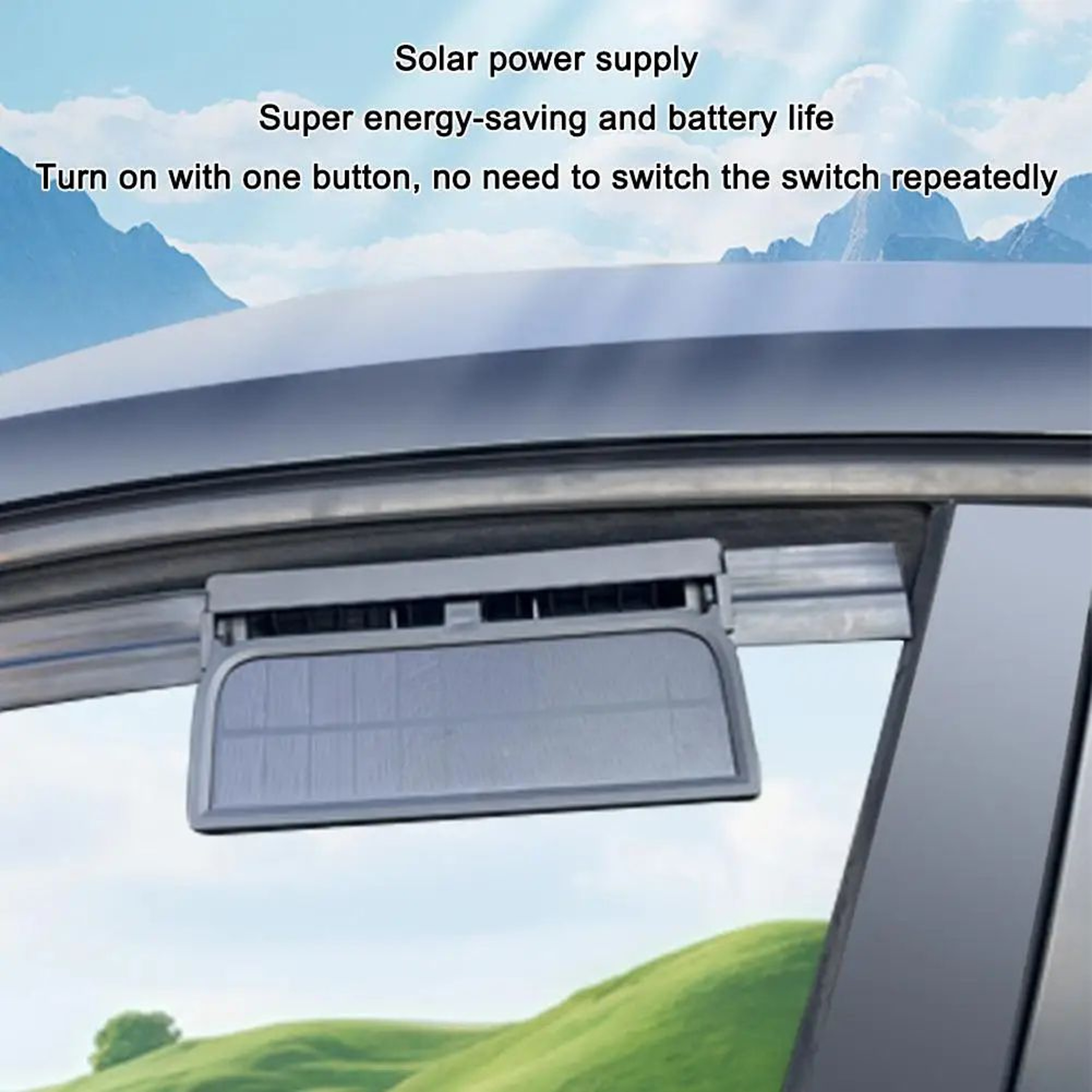 Solar Car Exhaust Fan Window Mount Car Ventilation Fan For Fresh Cooler Parking 5