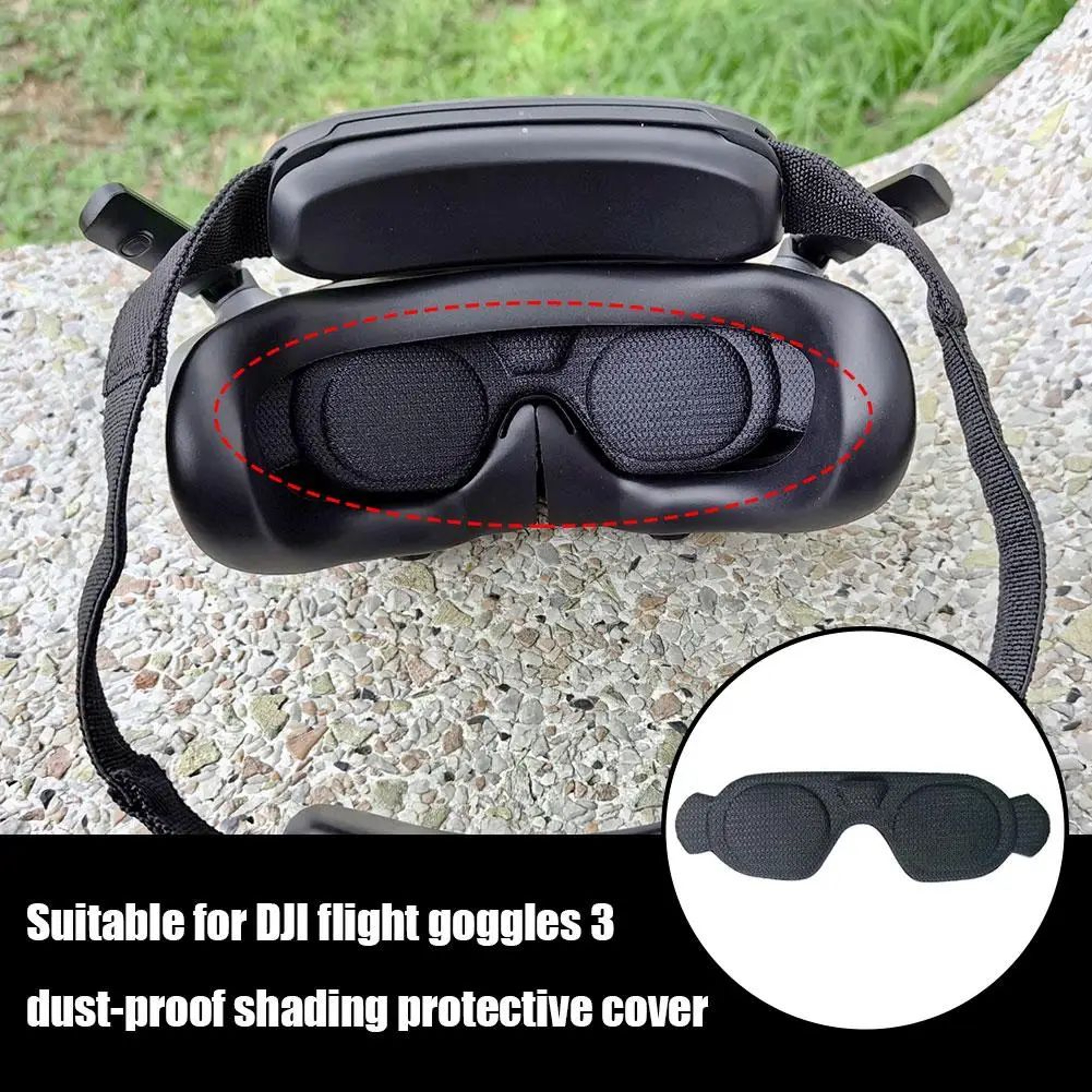 DJI Avata 2 Goggles 3 Lens Cover With Foam Shading Pad DustProof Lens Protector 0