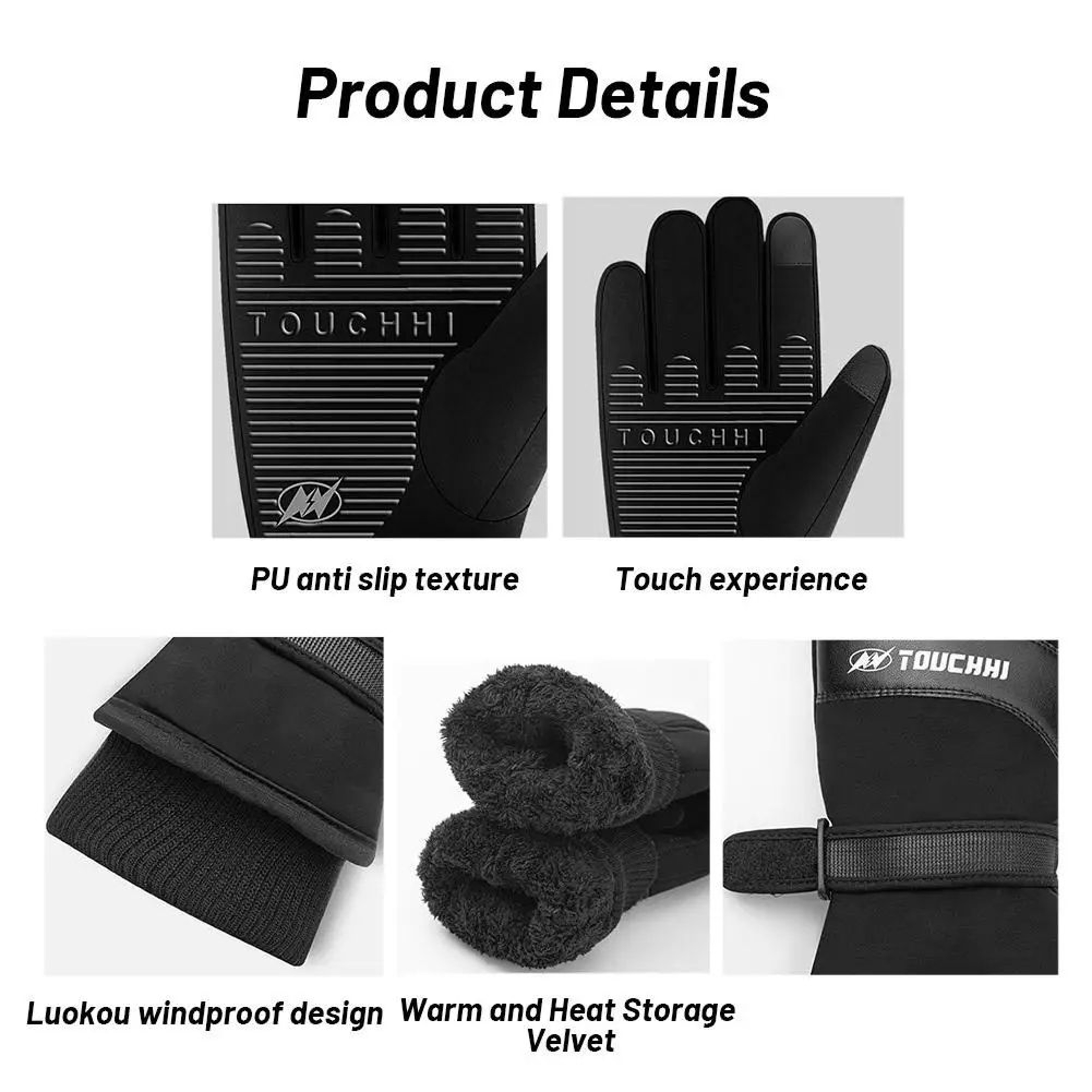 USB Heated Gloves For Men  Women  QuickWarm Velvet Lined Winter Gloves For Cycling  Ski 3