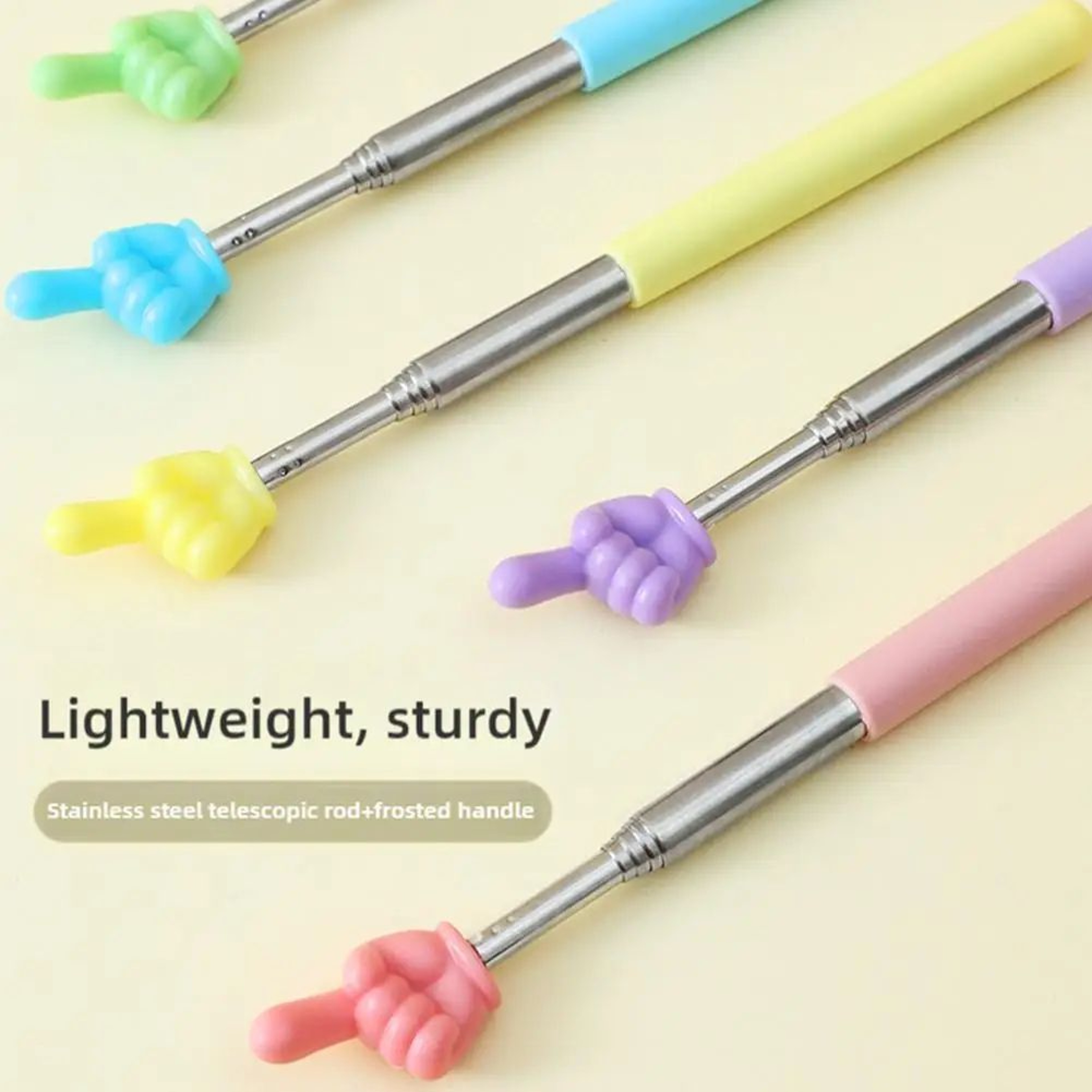 Retractable Teacher Pointer Telescopic Finger Stick  Stainless Steel Whiteboard Pointer For Classro 3
