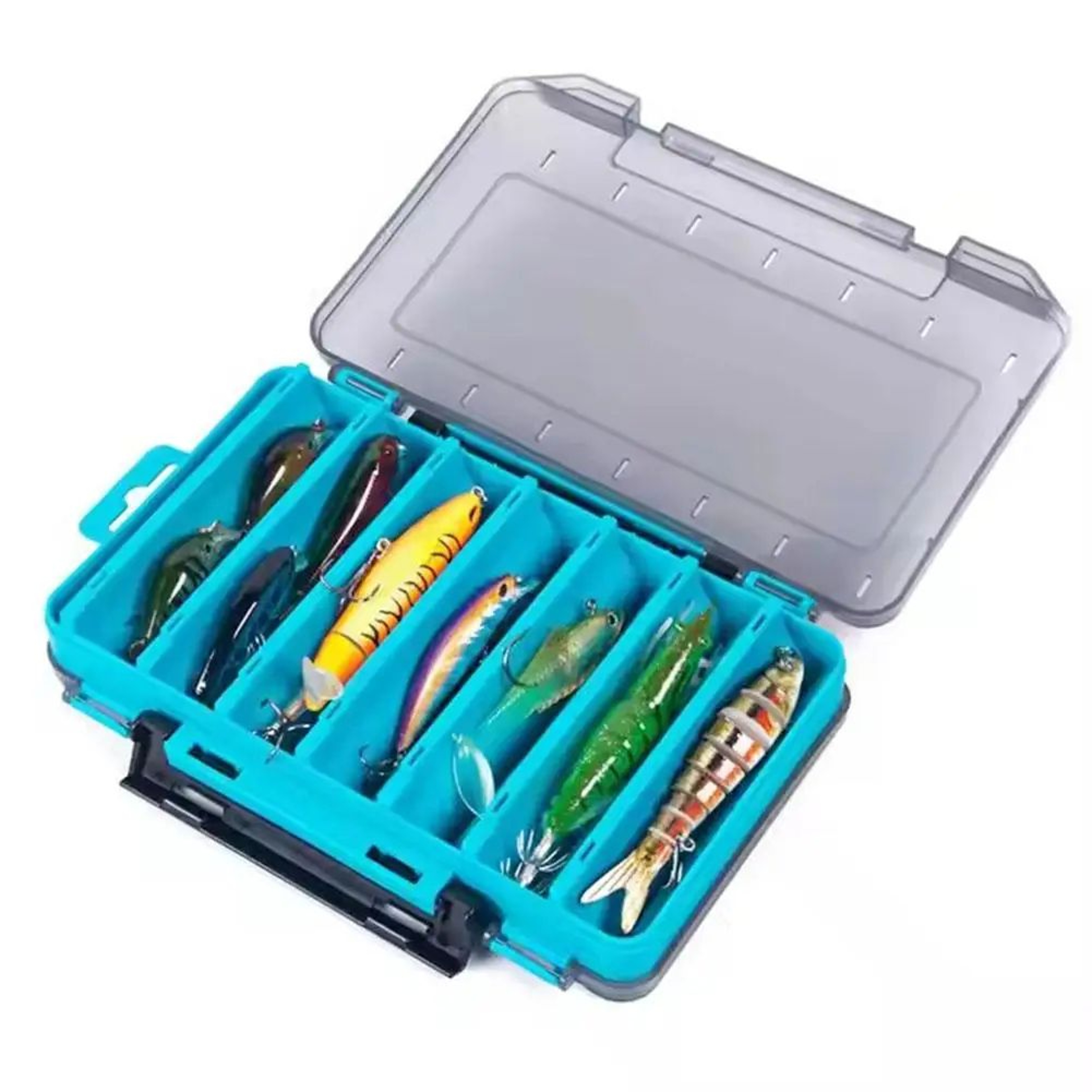 Clear HardShell Fishing Tackle Box Portable Lure Storage Box And Bait Organizer Case 2