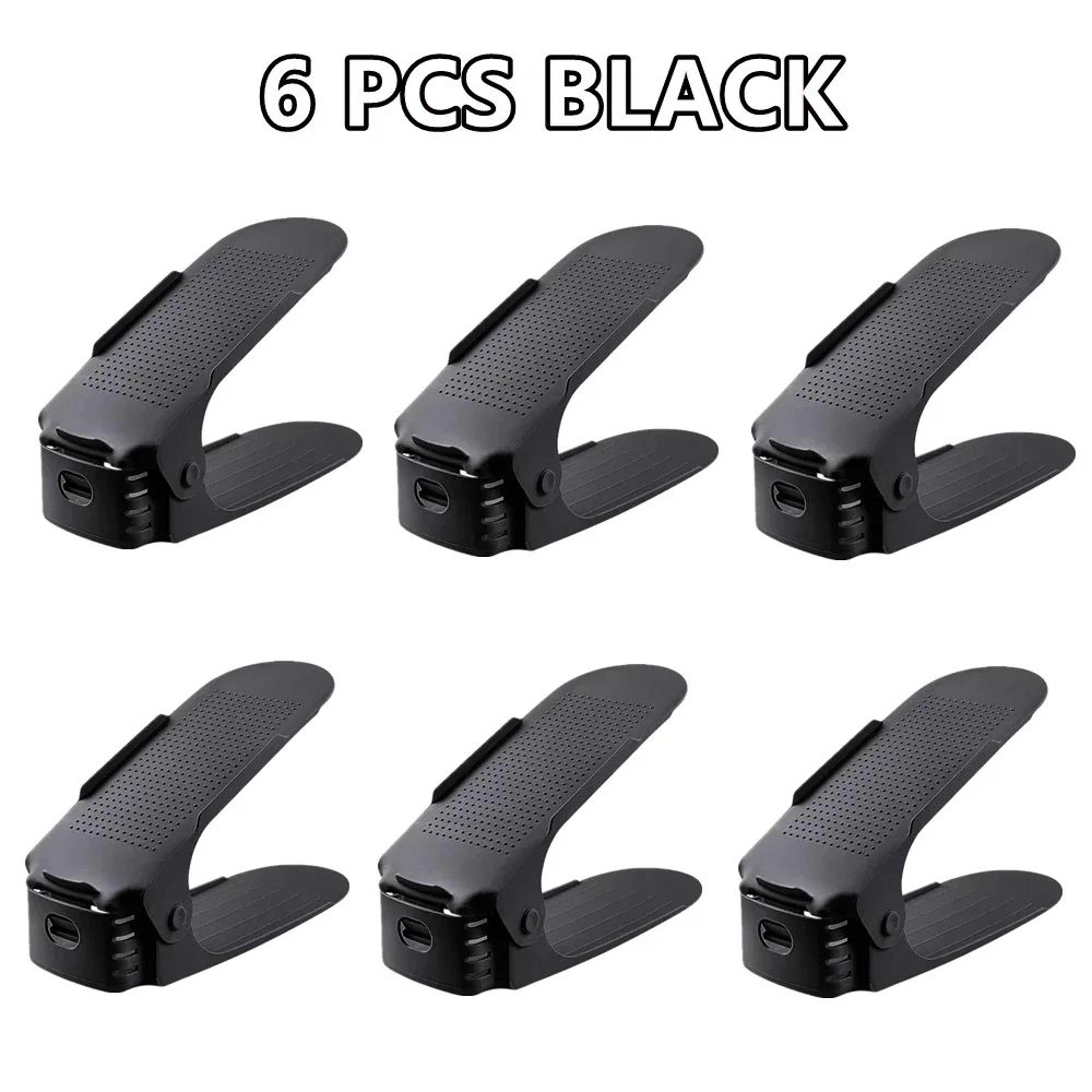 Adjustable Shoe Slots Organizer Set  Double Layer Shoe Space Saver For Closet  Cabinet 12