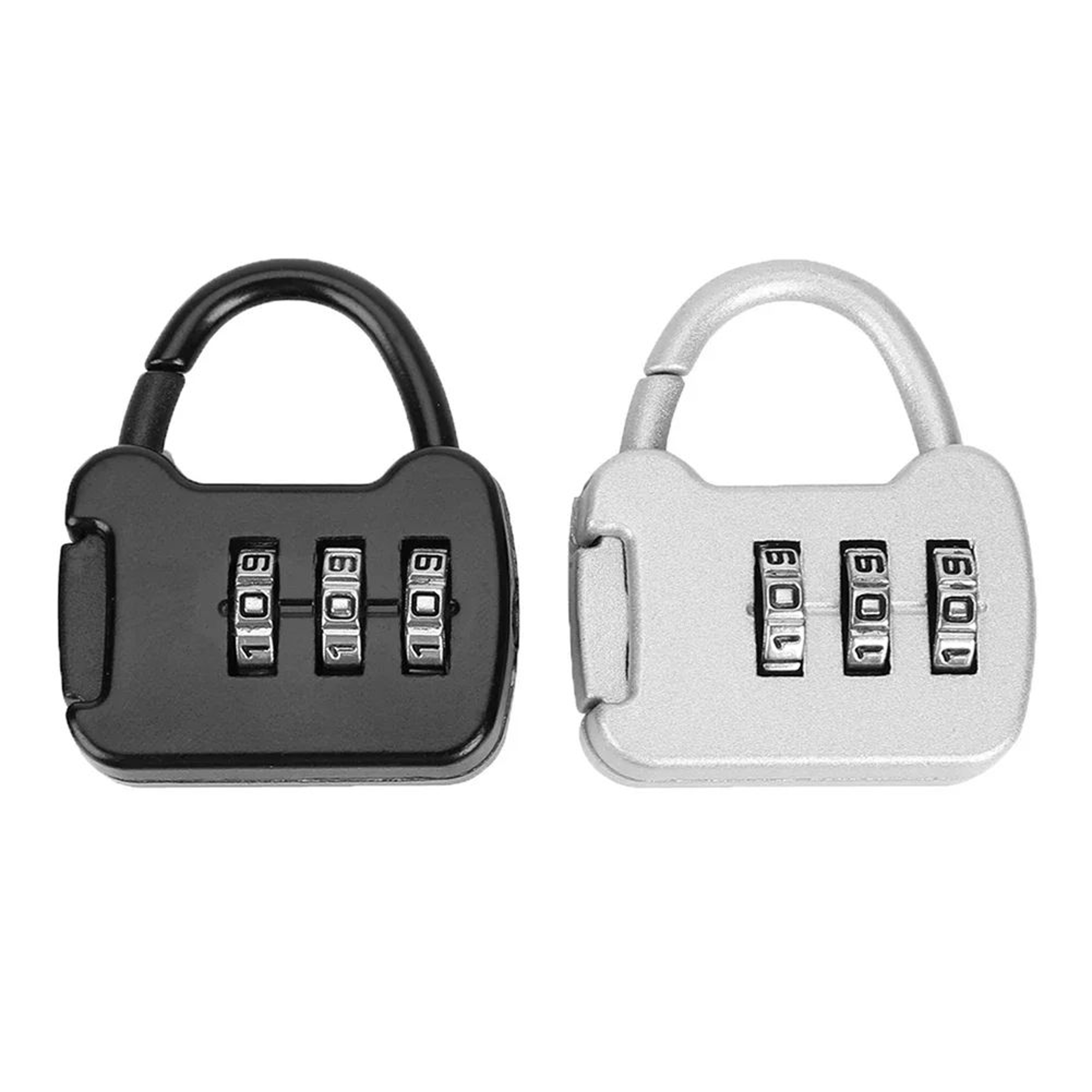 2Pack Zinc Alloy 3Digit Luggage Lock Set Keyless Mini Resettable Padlocks For Backpacks And Cases 0