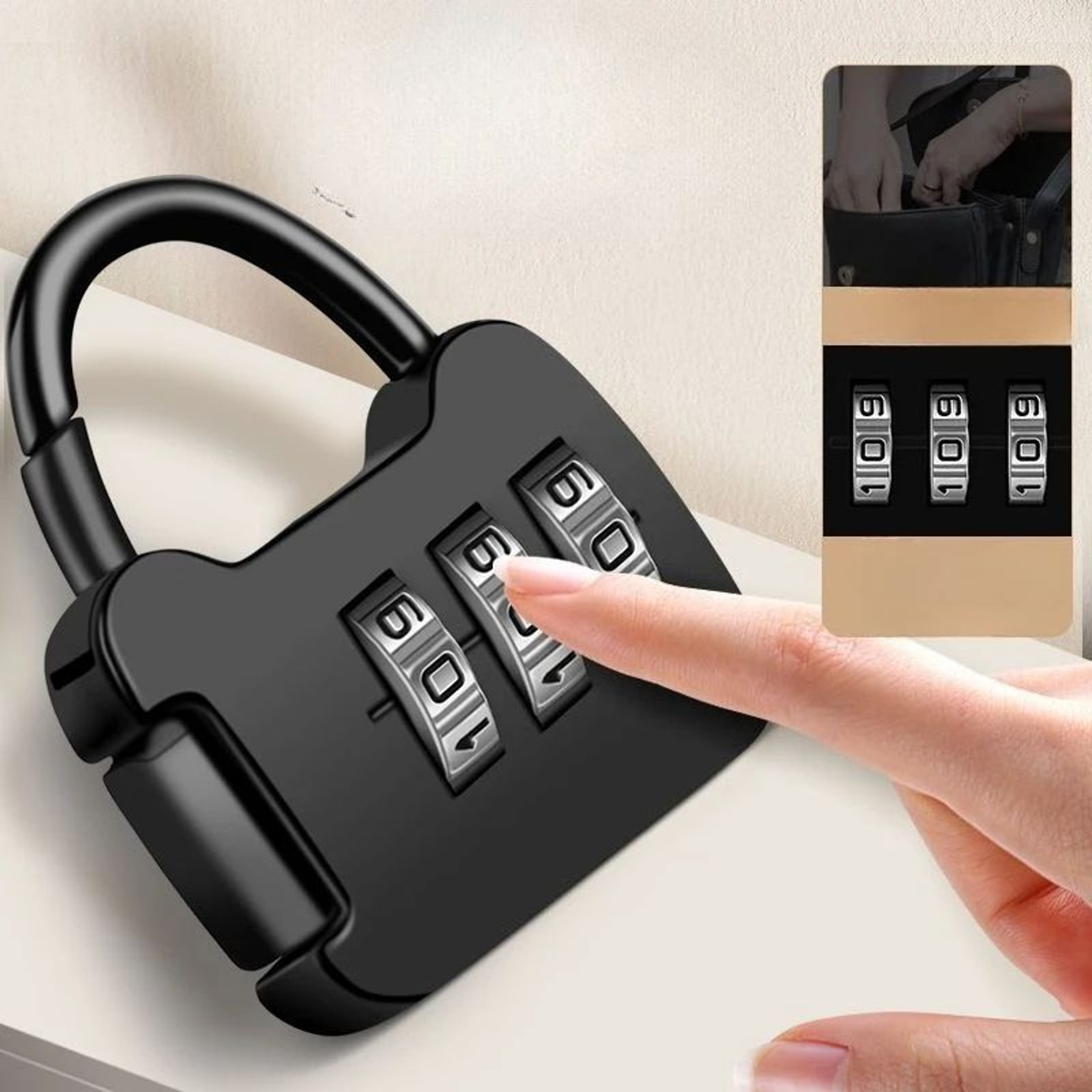 2Pack Zinc Alloy 3Digit Luggage Lock Set Keyless Mini Resettable Padlocks For Backpacks And Cases 1