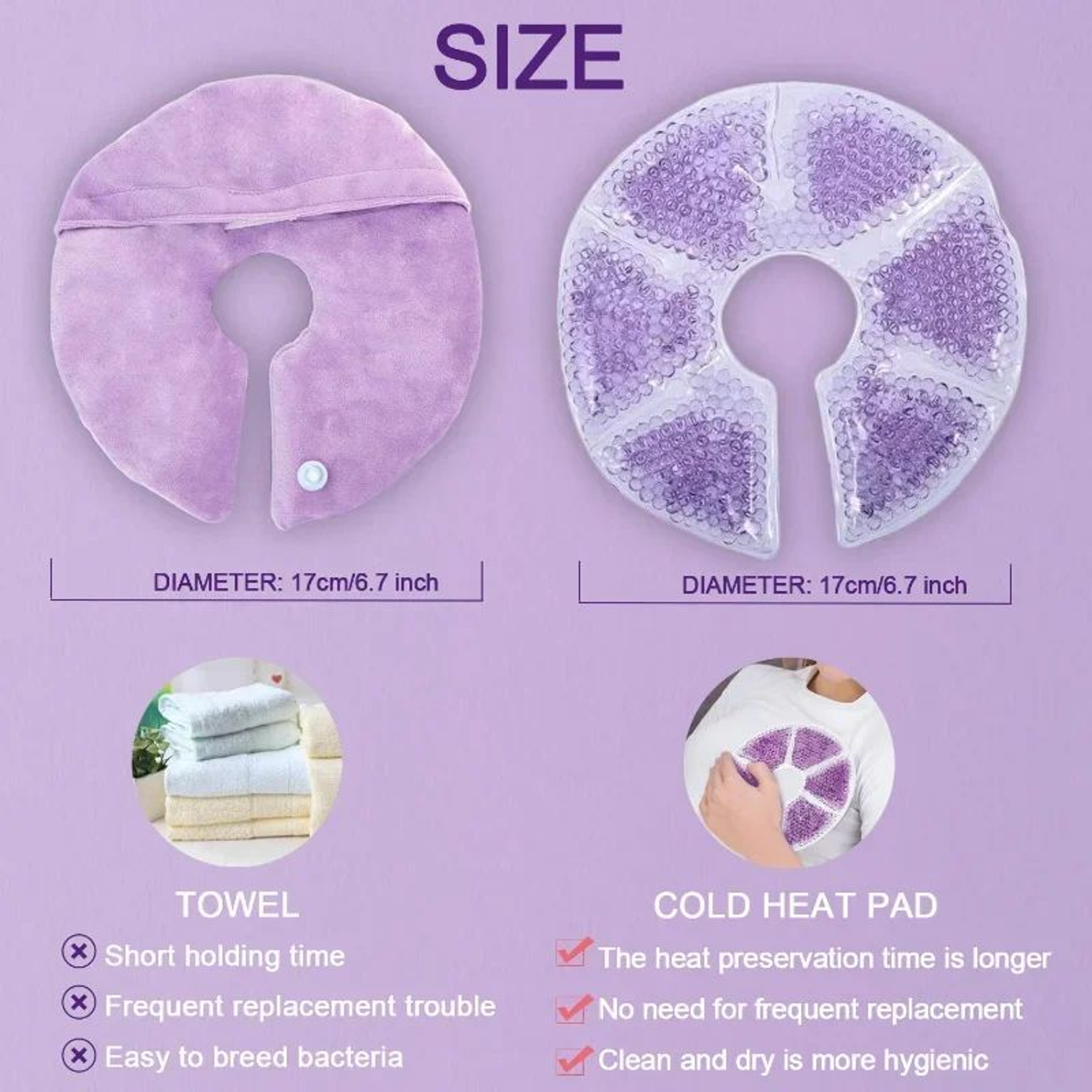 Hot  Cold Breast Therapy Pads For Breastfeeding  Reusable Breast Therapy Pads For Nursing Comfort A 3