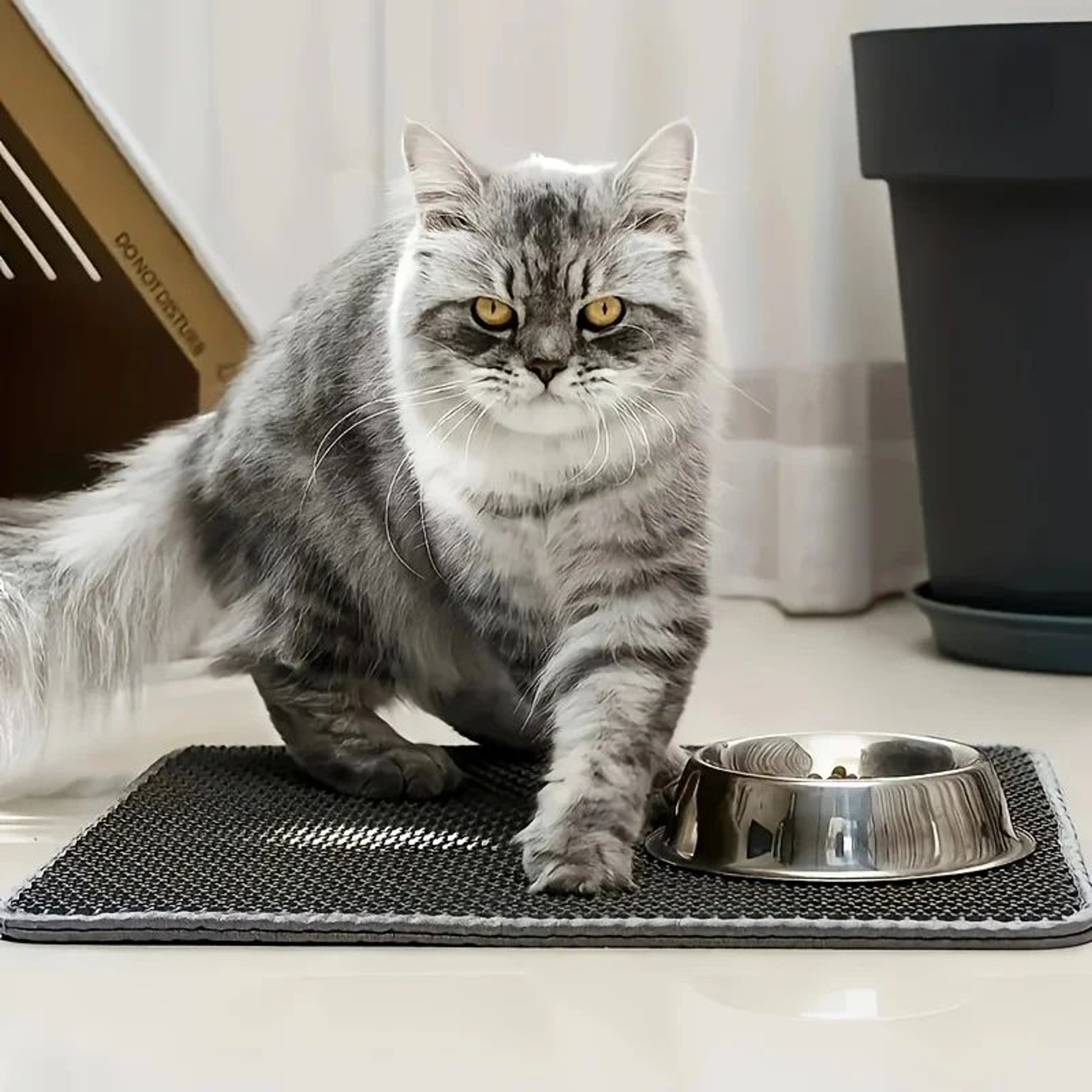 Extra Large Double Layer Cat Litter Mat Waterproof Litter Trapping Litter Box Mat 0
