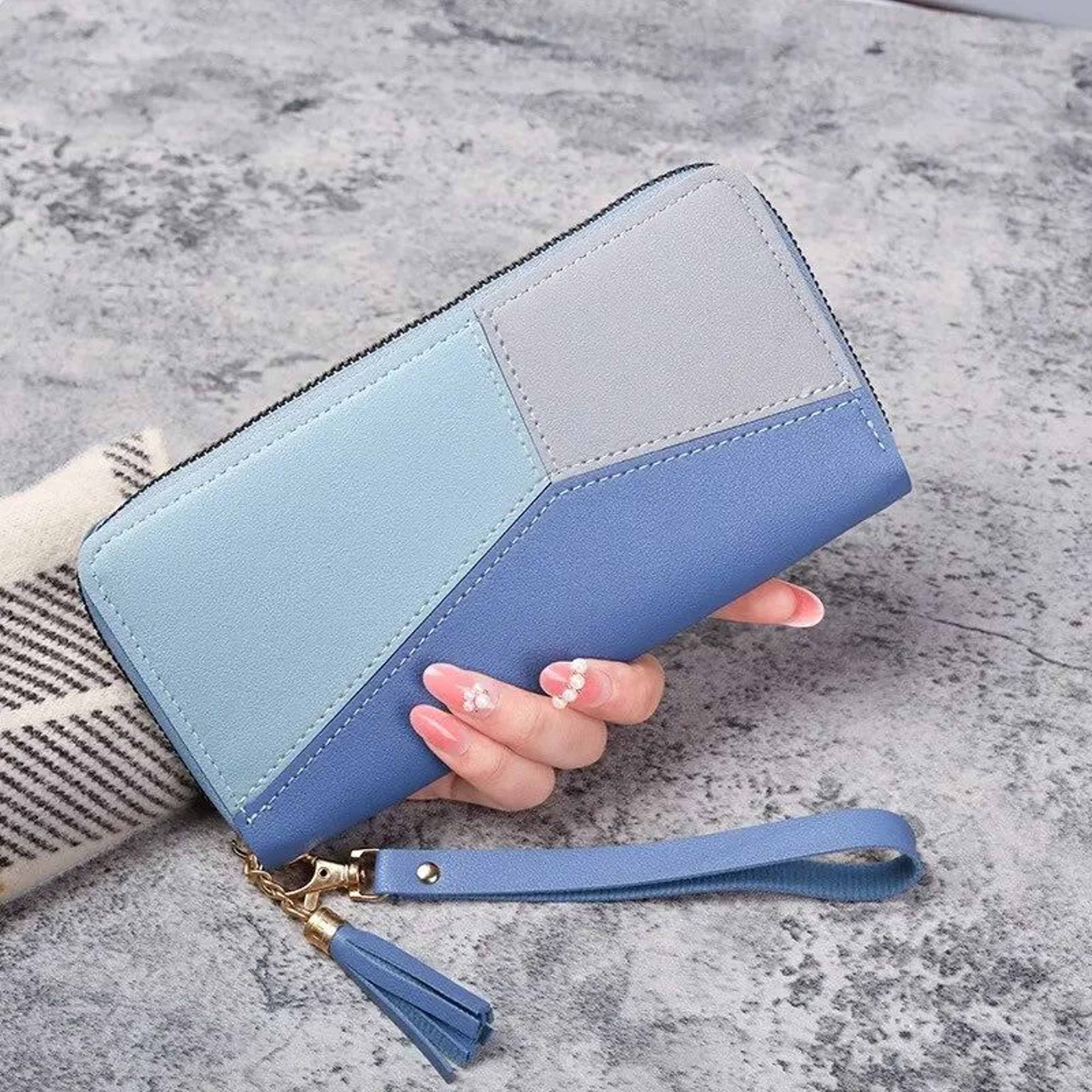Women Long Zipper Wallet  PU Leather Card  Coin Organizer Clutch 0