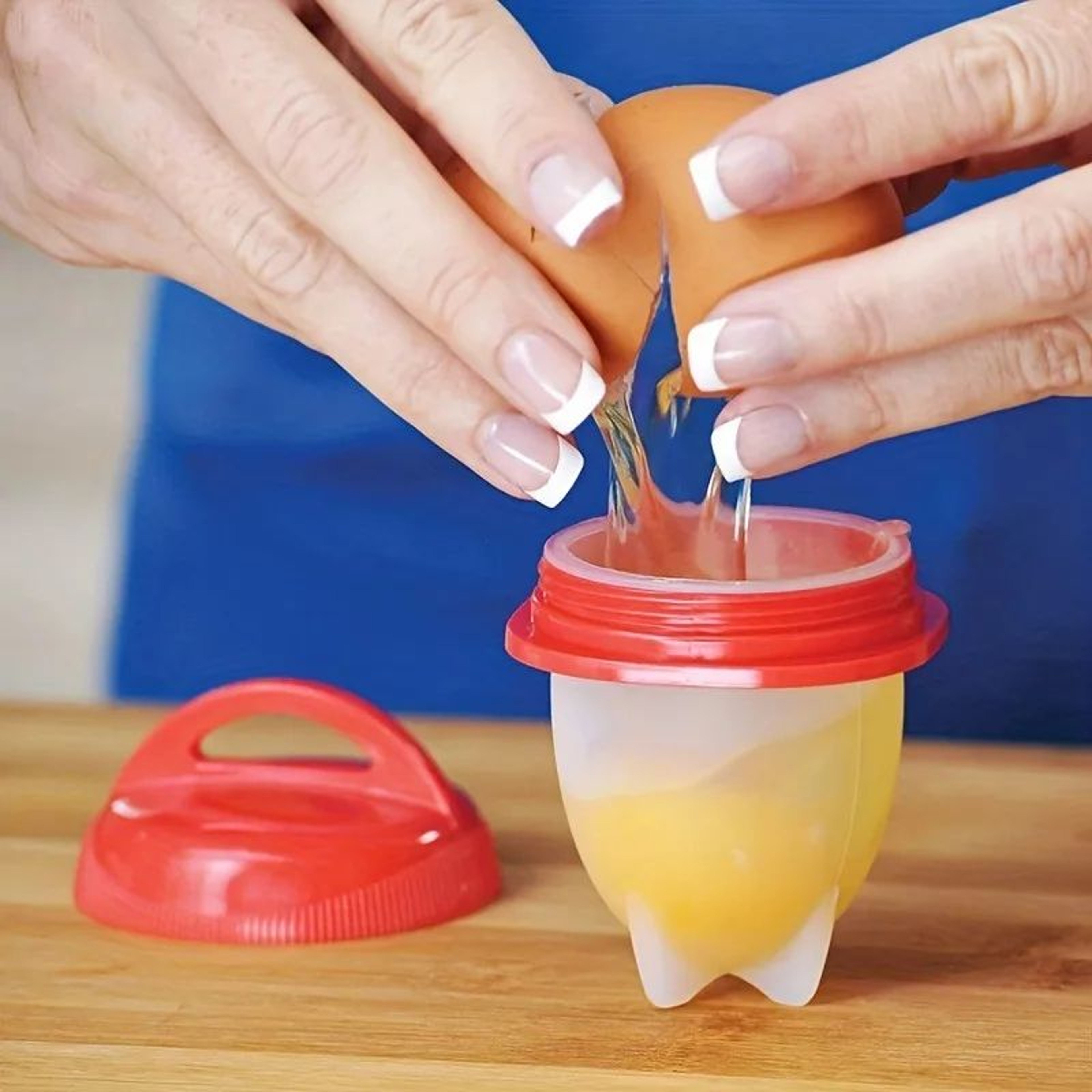 6Piece Silicone Egg Poacher Cups  Nonstick Egg Poaching Cups For ShellFree Breakfasts 0