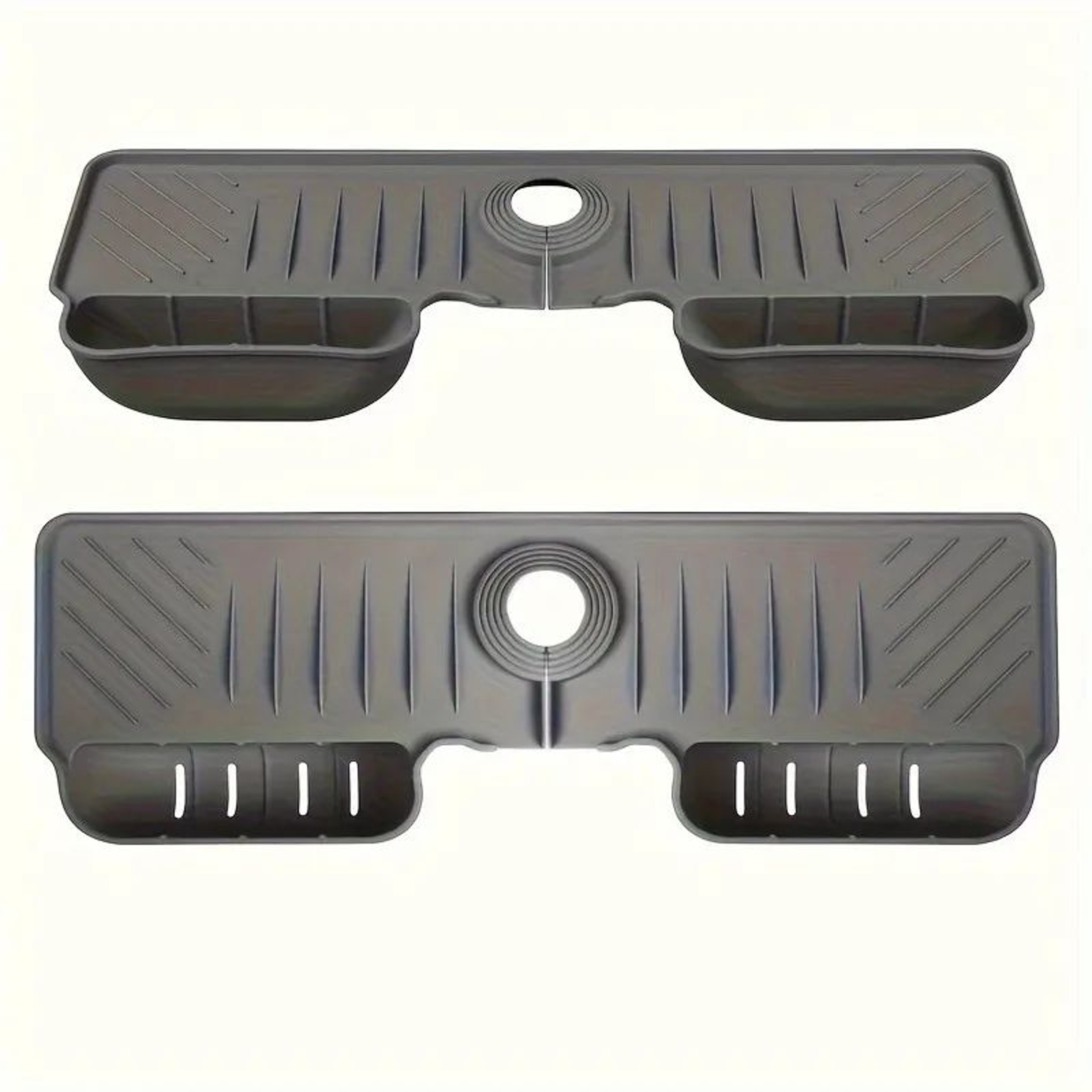 Silicone Kitchen Sink Organizer With Dual Pockets Sink Splash Guard  QuickDrain Mat 3
