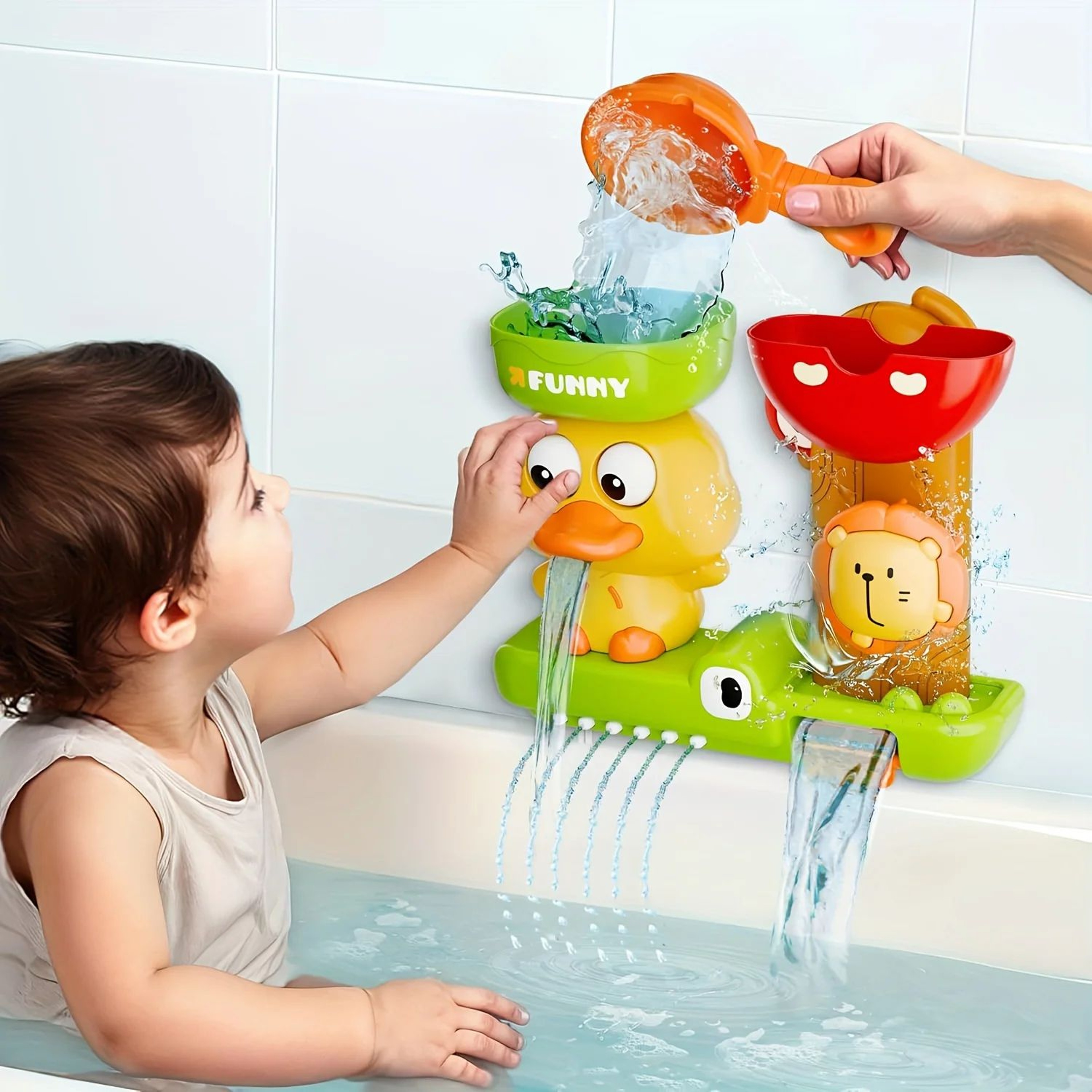 Duckling Suction Water Wheel Bath Toy For Babies  Toddlers 1