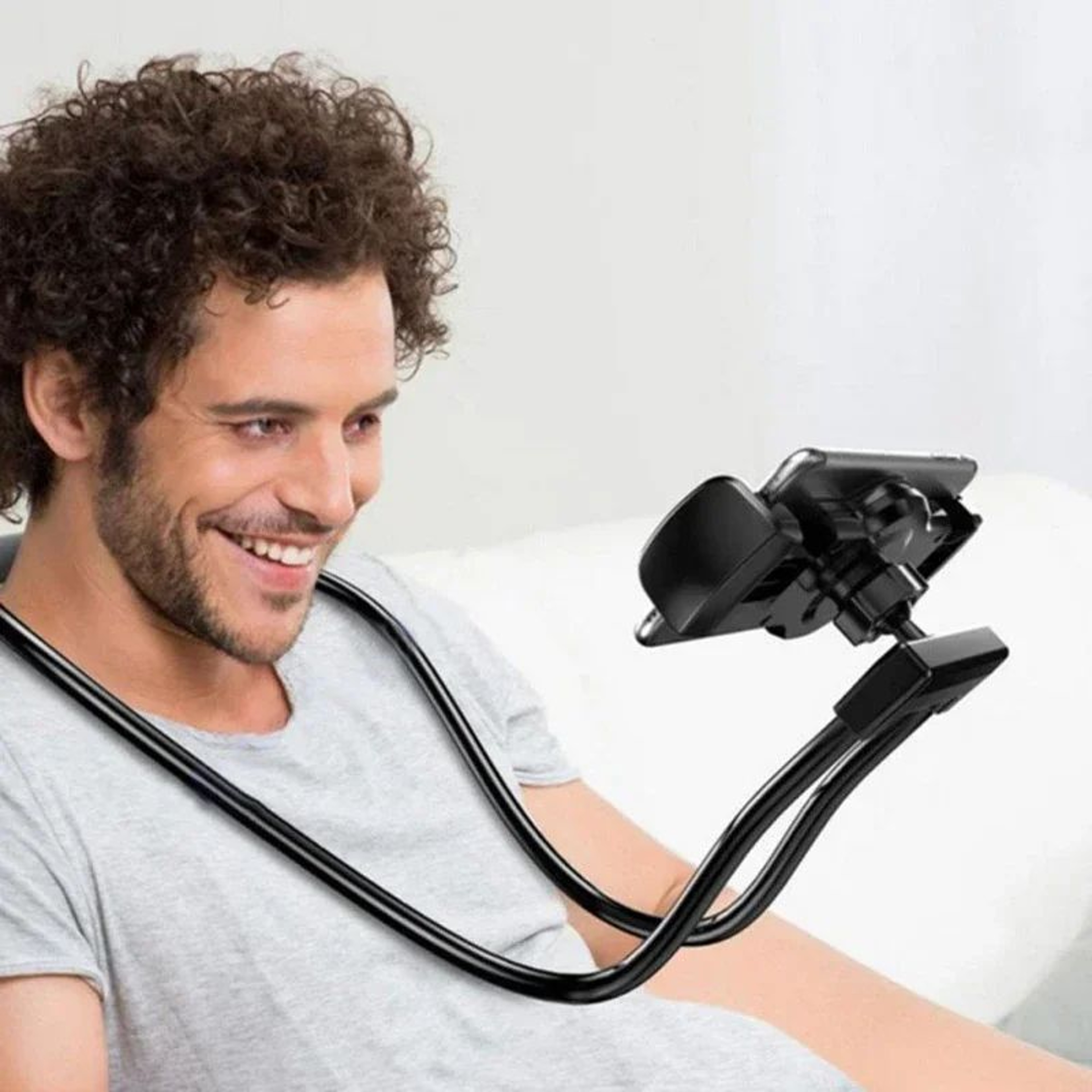 HandsFree Neck Phone Holder 360 Rotating Flexible Gooseneck Stand For Bed Sofa And Kitchen 0