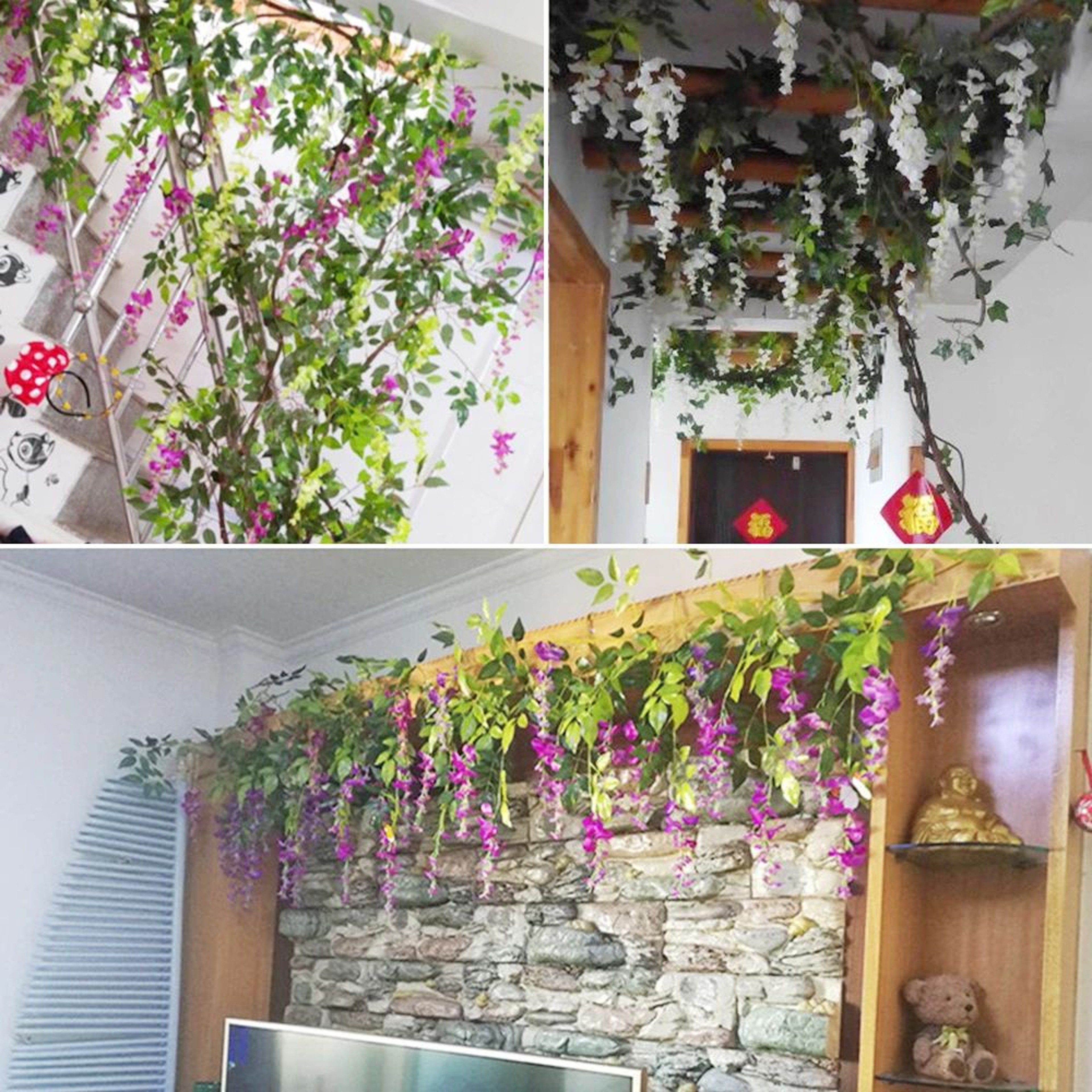 708Inch Artificial Wisteria Garland Vine For Wedding Arches Gardens And Hanging Decor 4
