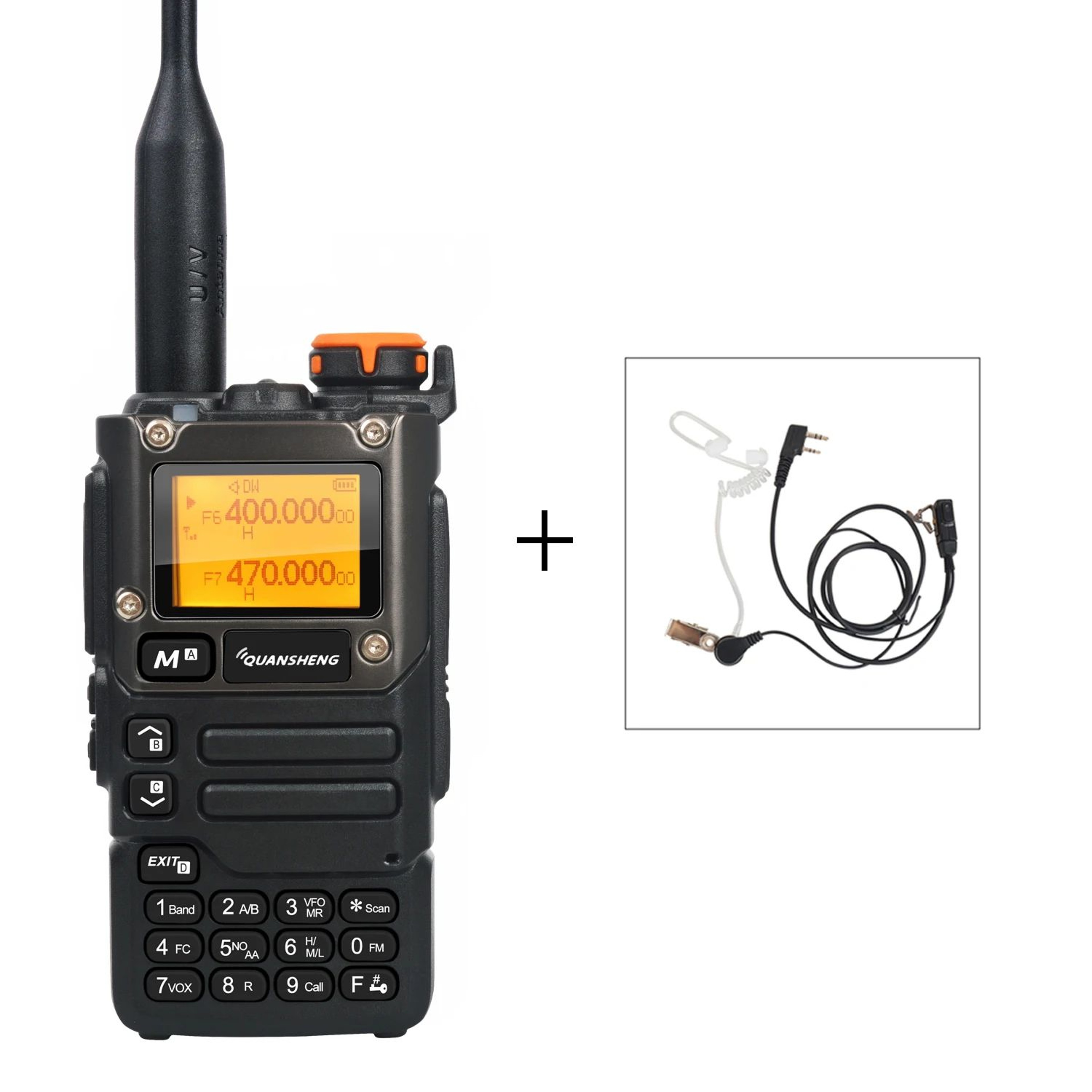 Quansheng UVK58 MultiBand TwoWay Radio With Air Band Receive DTMF  Fast Frequency Scan 9