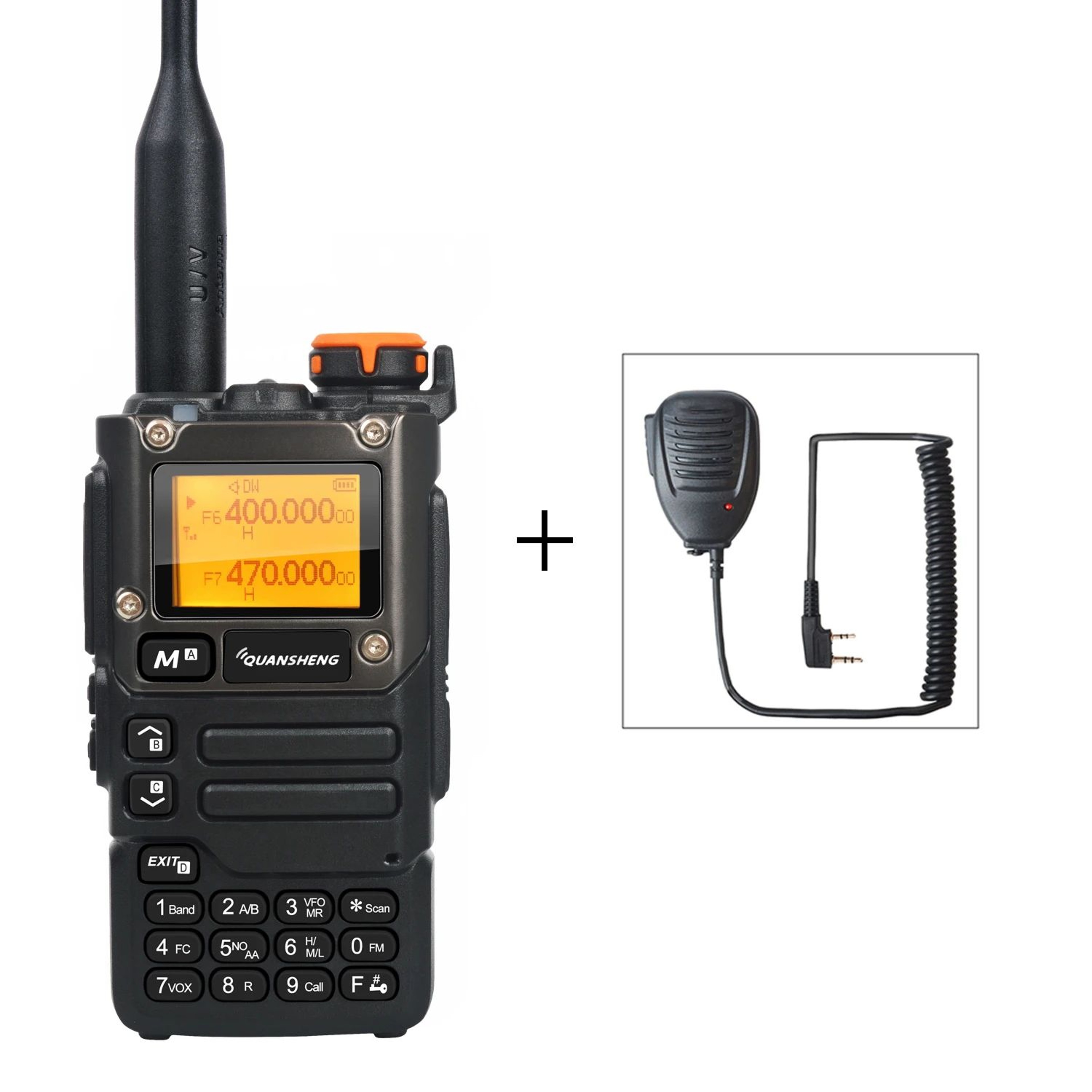 Quansheng UVK58 MultiBand TwoWay Radio With Air Band Receive DTMF  Fast Frequency Scan 10