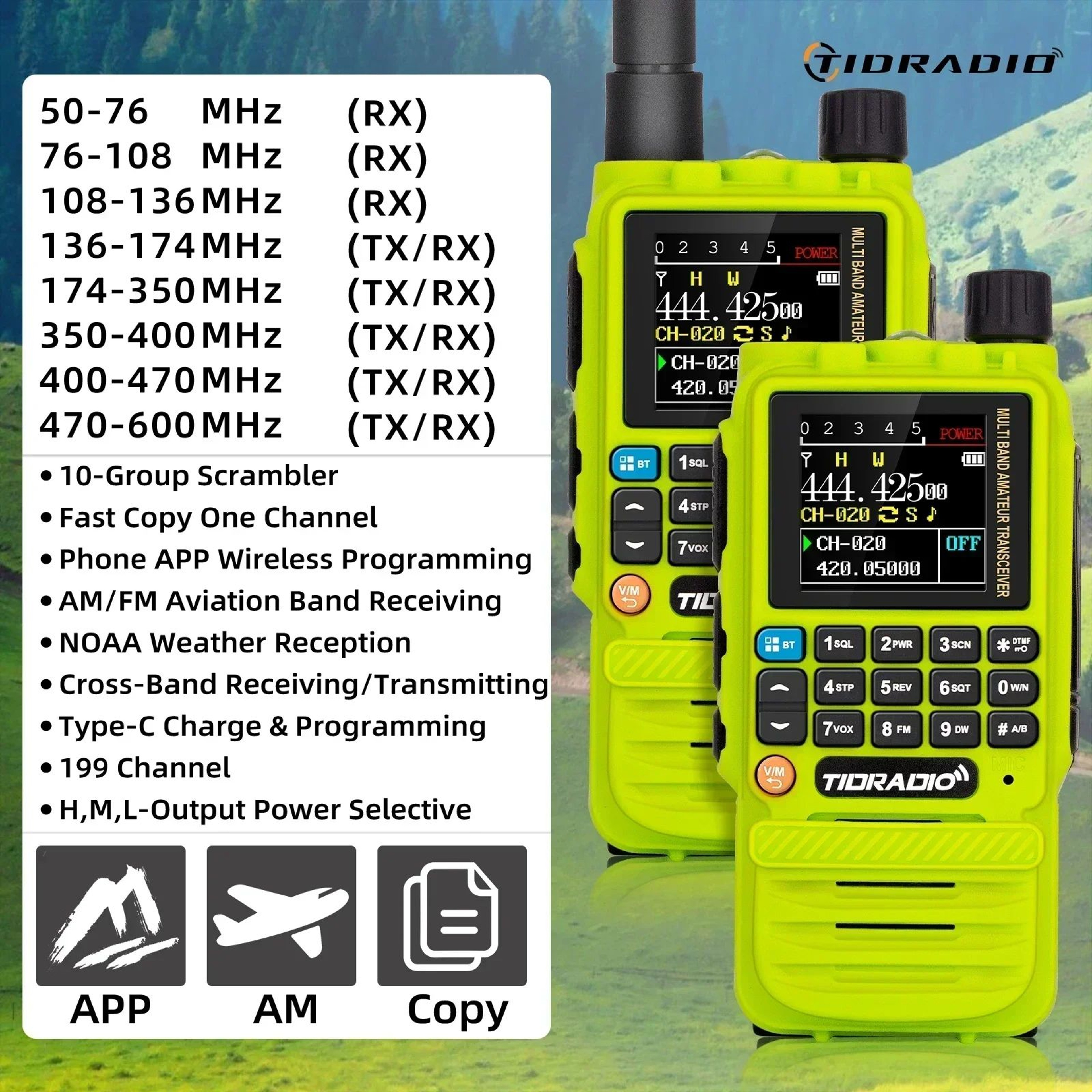 TIDRADIO TDH3 Wireless Programming Radio With Dual PTT And USBC Charging 10
