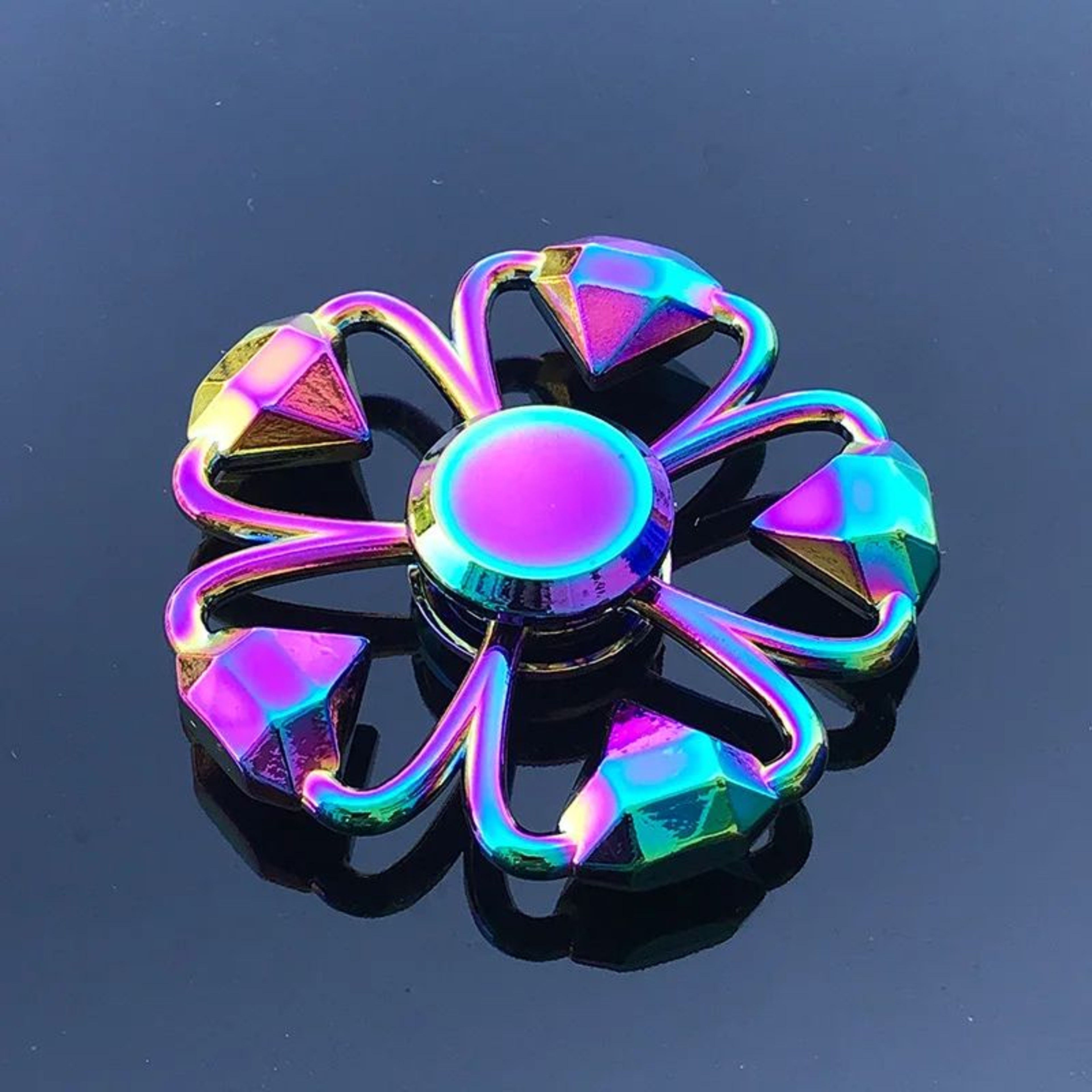 Rainbow Metal Fidget Spinner For Stress Relief HighSpeed Finger Spinner 4