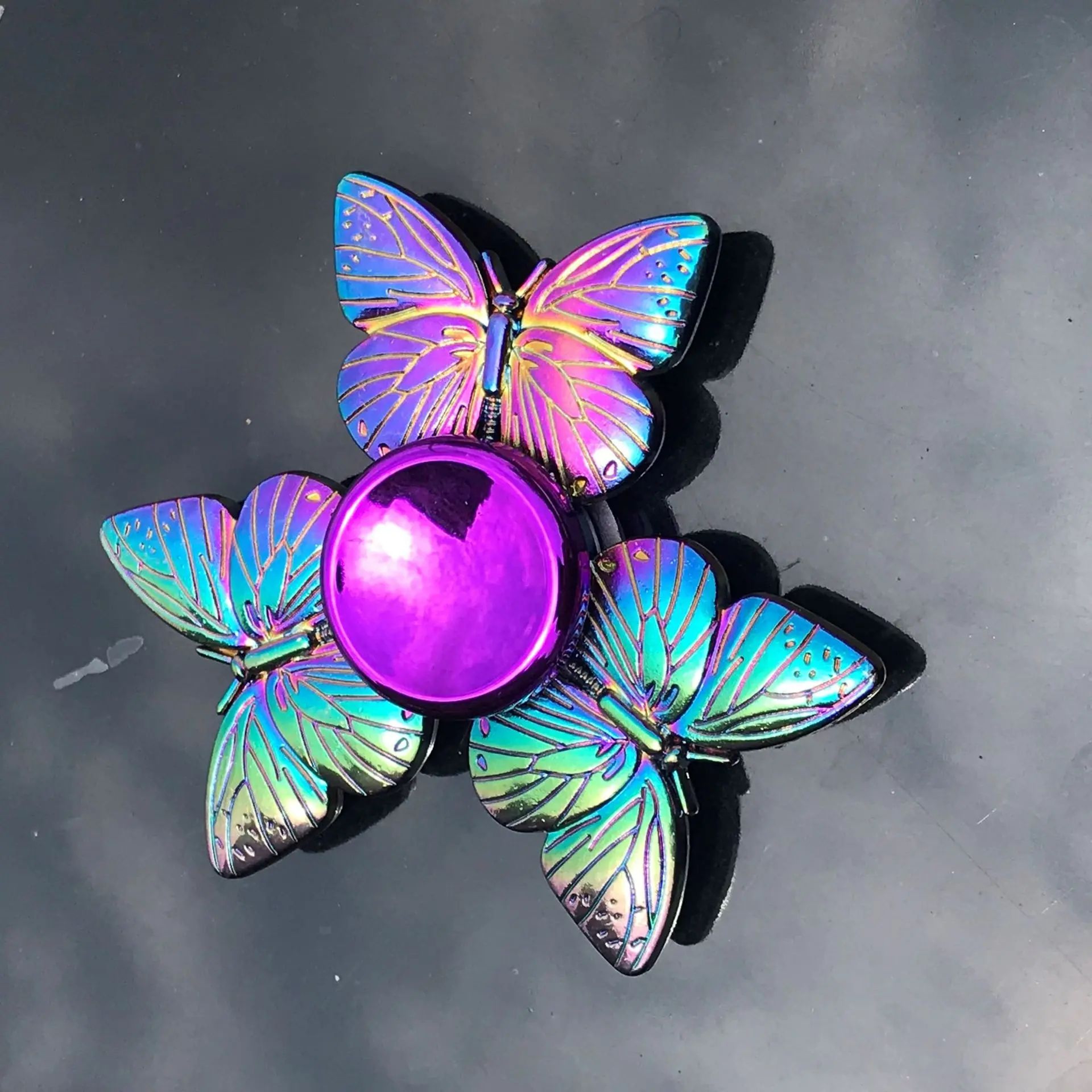 Rainbow Metal Fidget Spinner For Stress Relief HighSpeed Finger Spinner 6