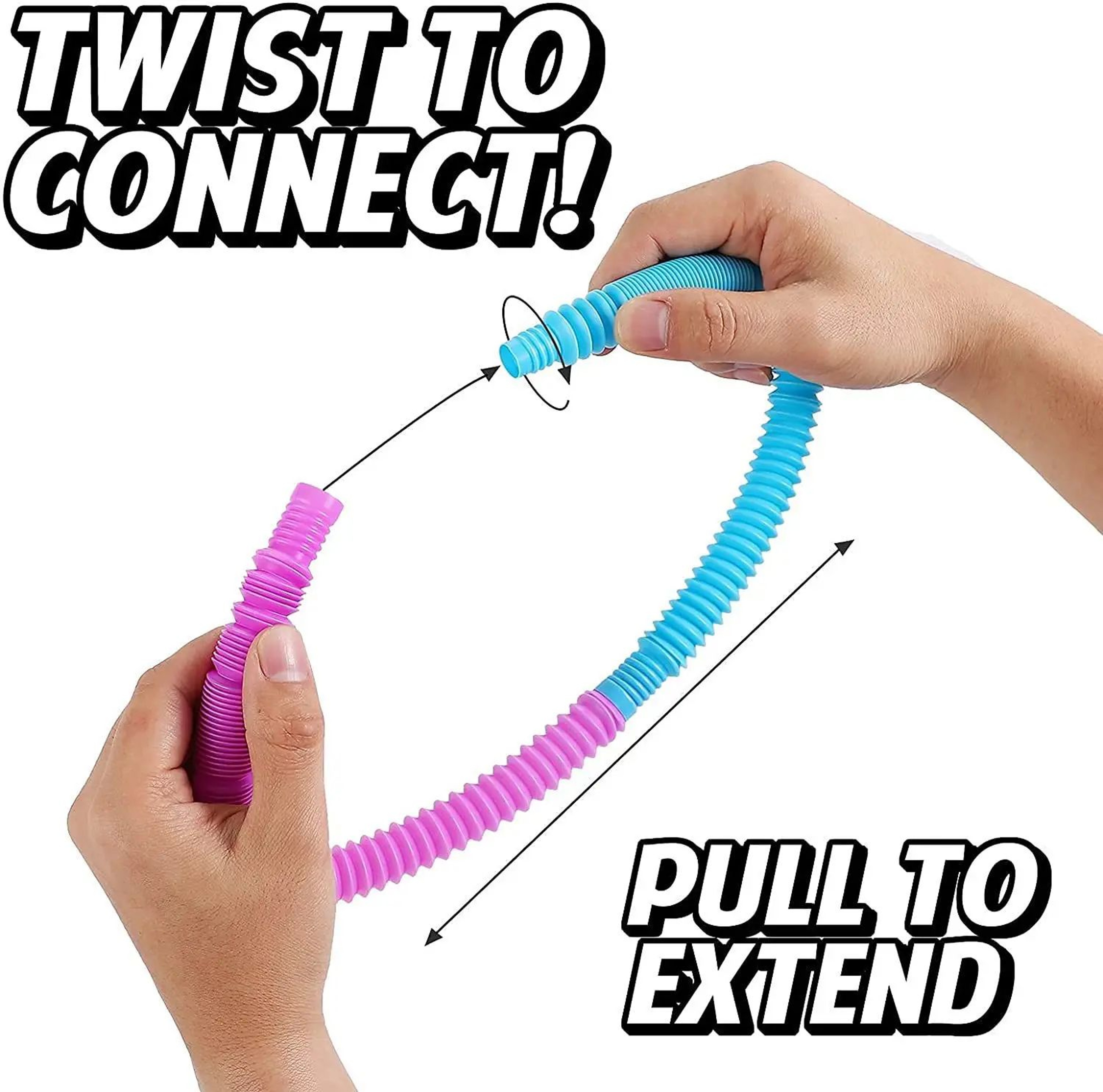 Rainbow Pop Tubes Bulk Pack 102050pcs Telescopic Sensory Toys For Stress Relief  Classrooms 4