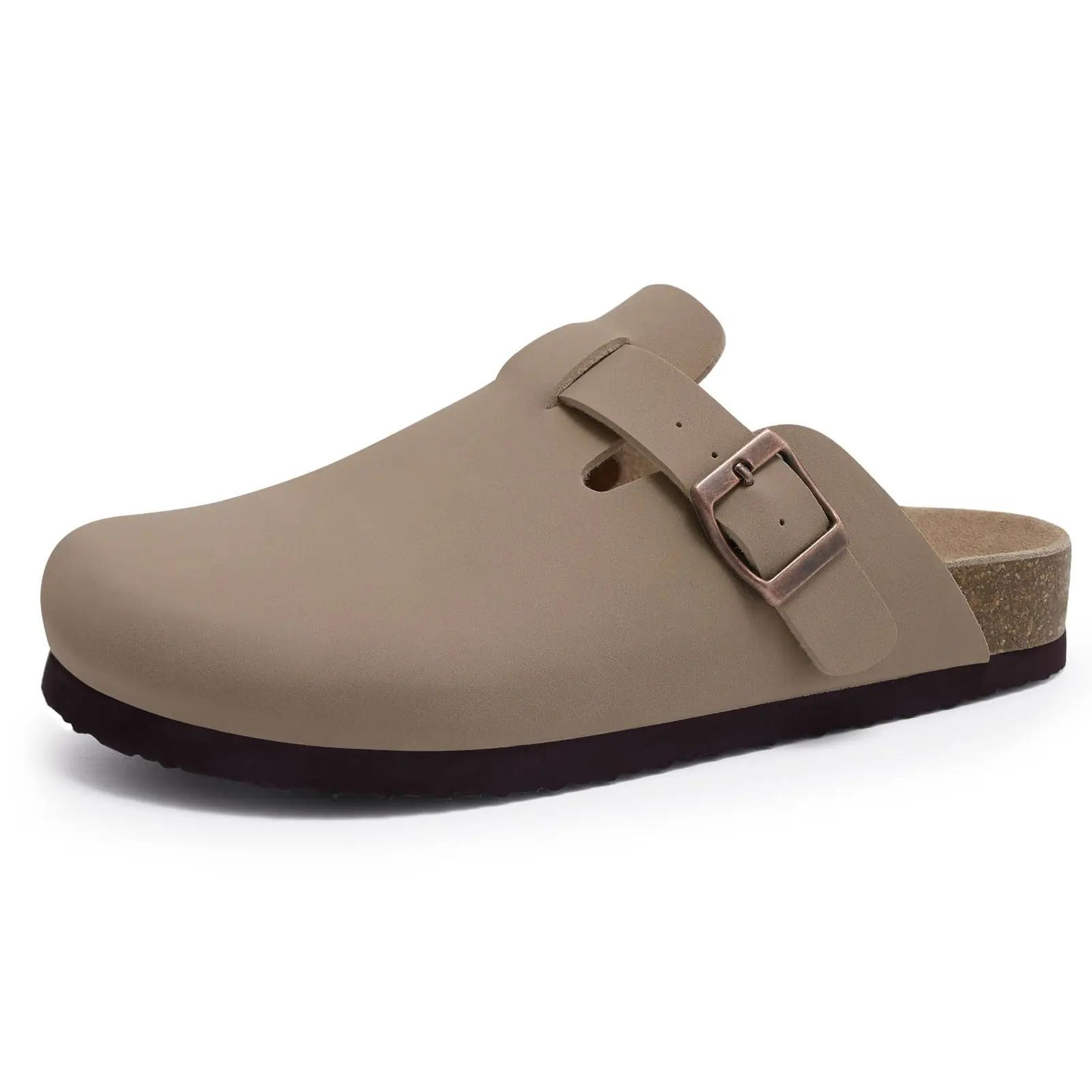 Comwarm Suede Clogs With Cork Footbed ArchSupport Mules For Indoor  Outdoor Comfort 14