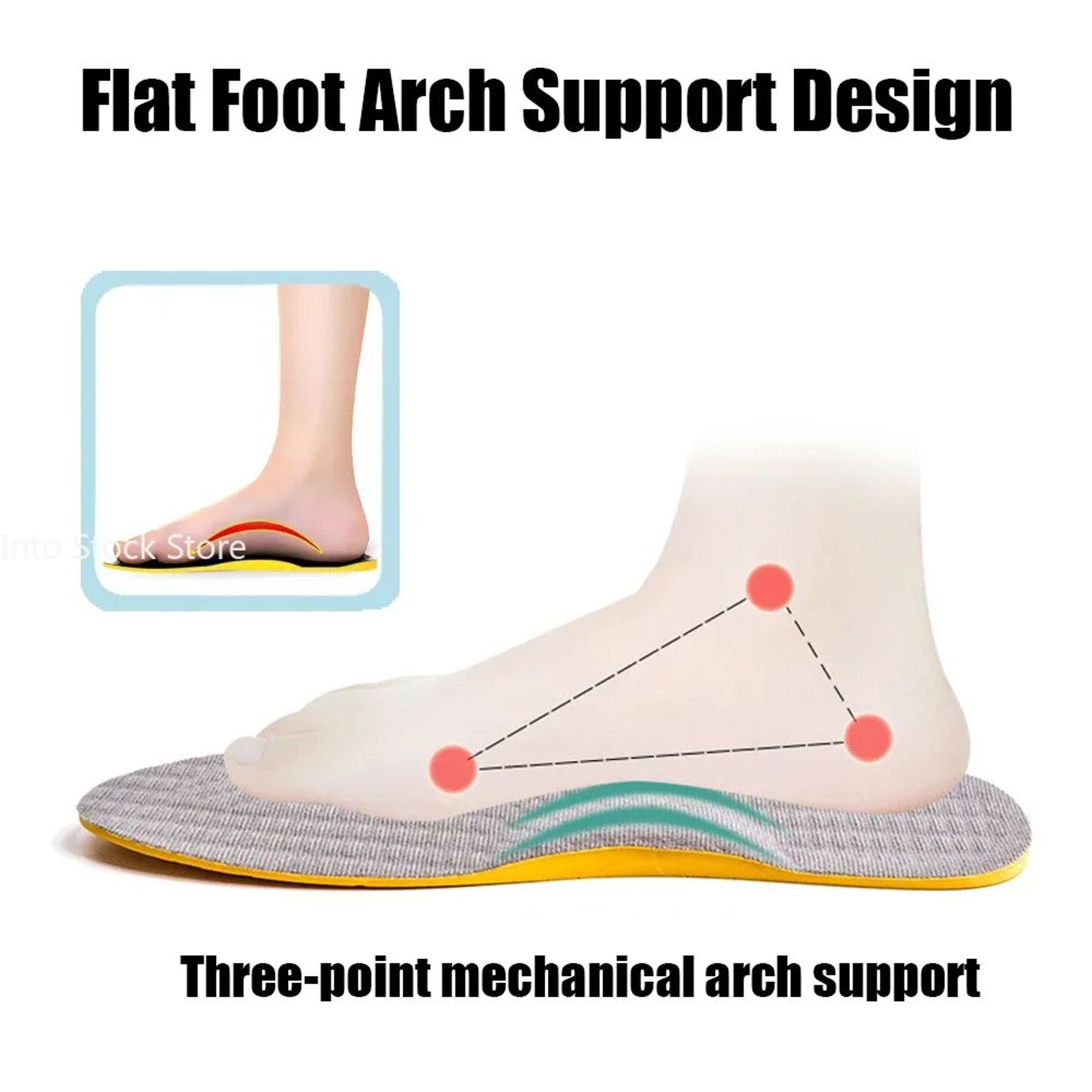 Arch Support Insoles For Flat Feet  Orthopedic Valgus Correction Shoe Inserts 2