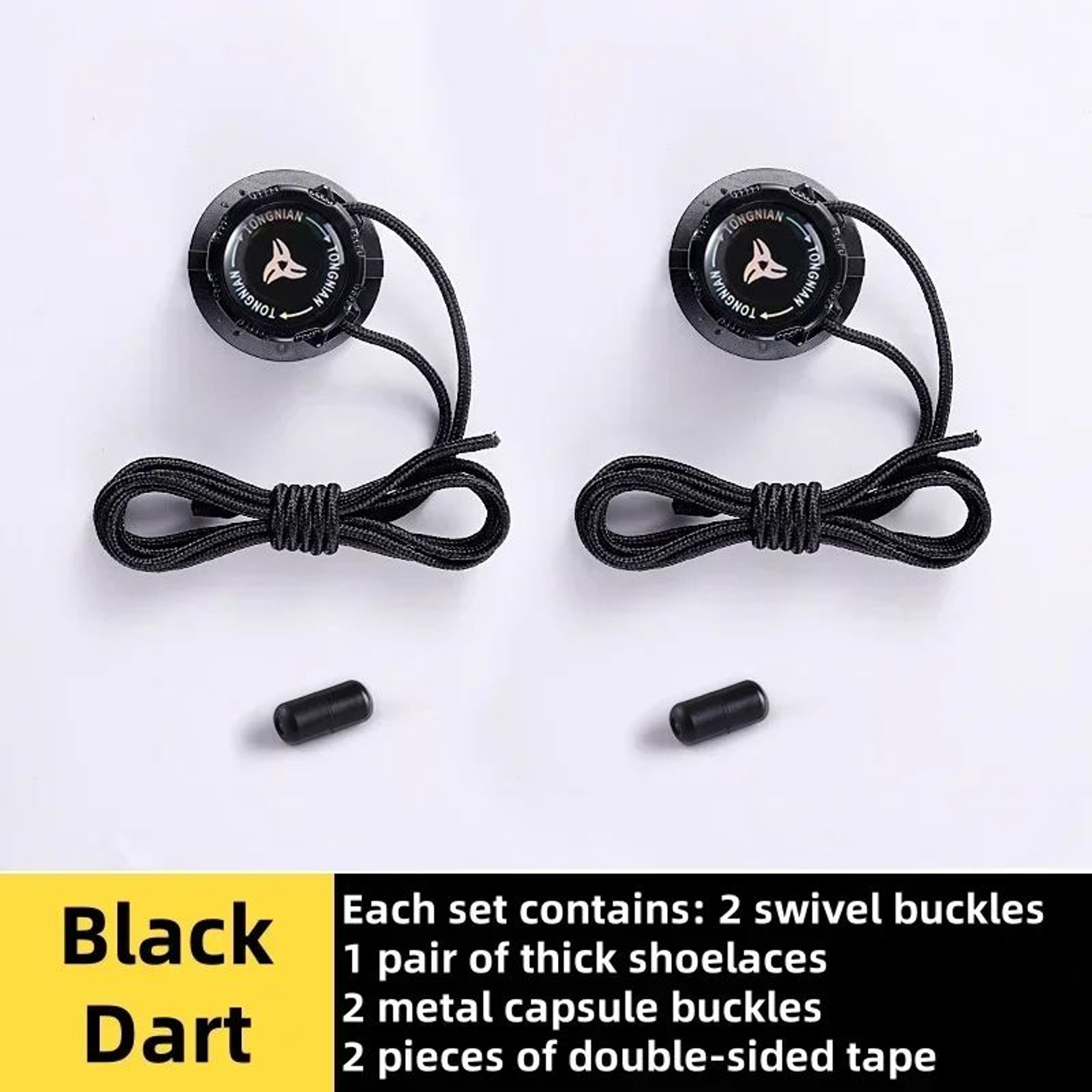 EasyFit NoTie Automatic Shoelaces With Swivel Buckle Thick Rope Quick Lock 9
