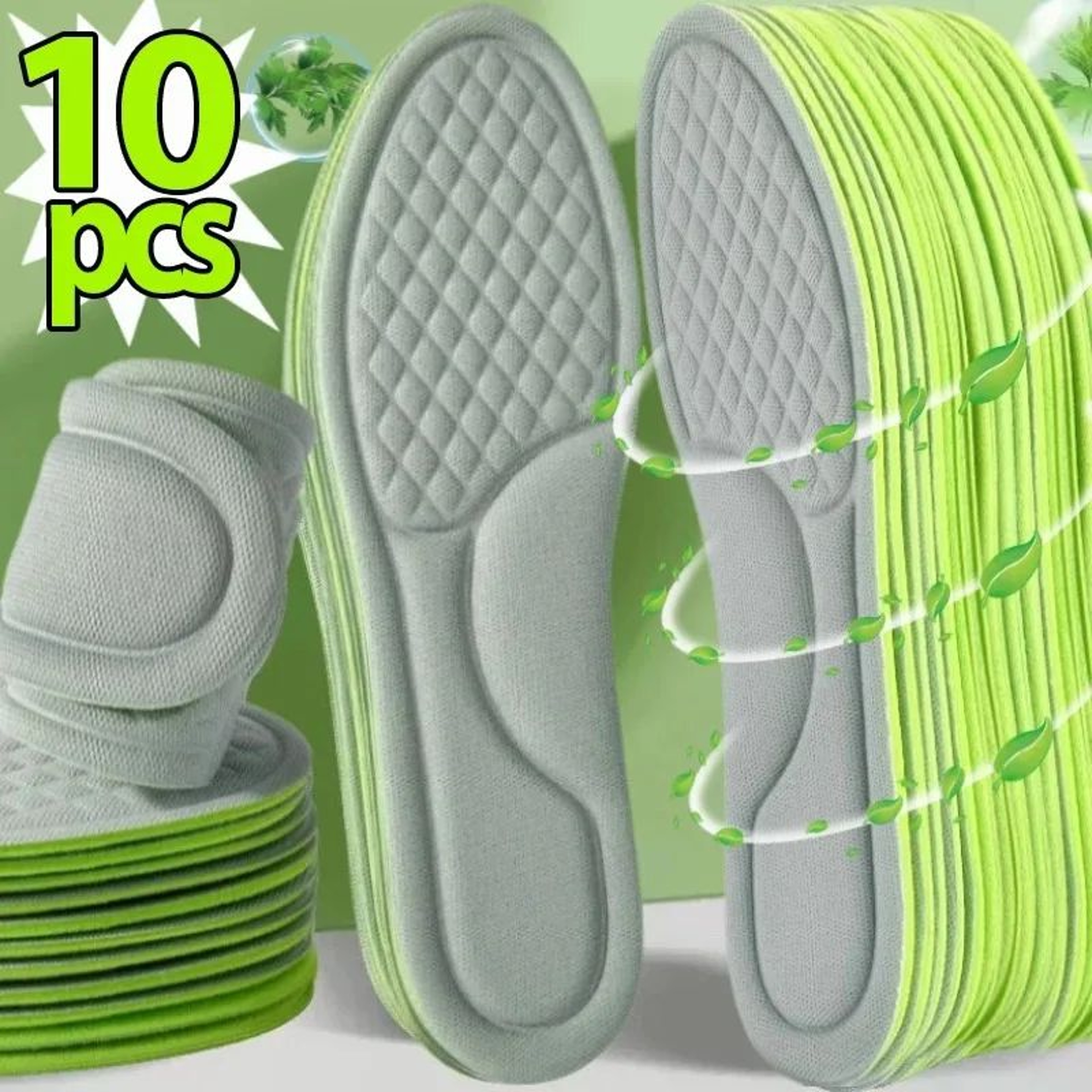 Memory Foam Orthopedic Insoles For Everyday Comfort  Deodorizing SweatAbsorbing Antibacterial 210pc 0