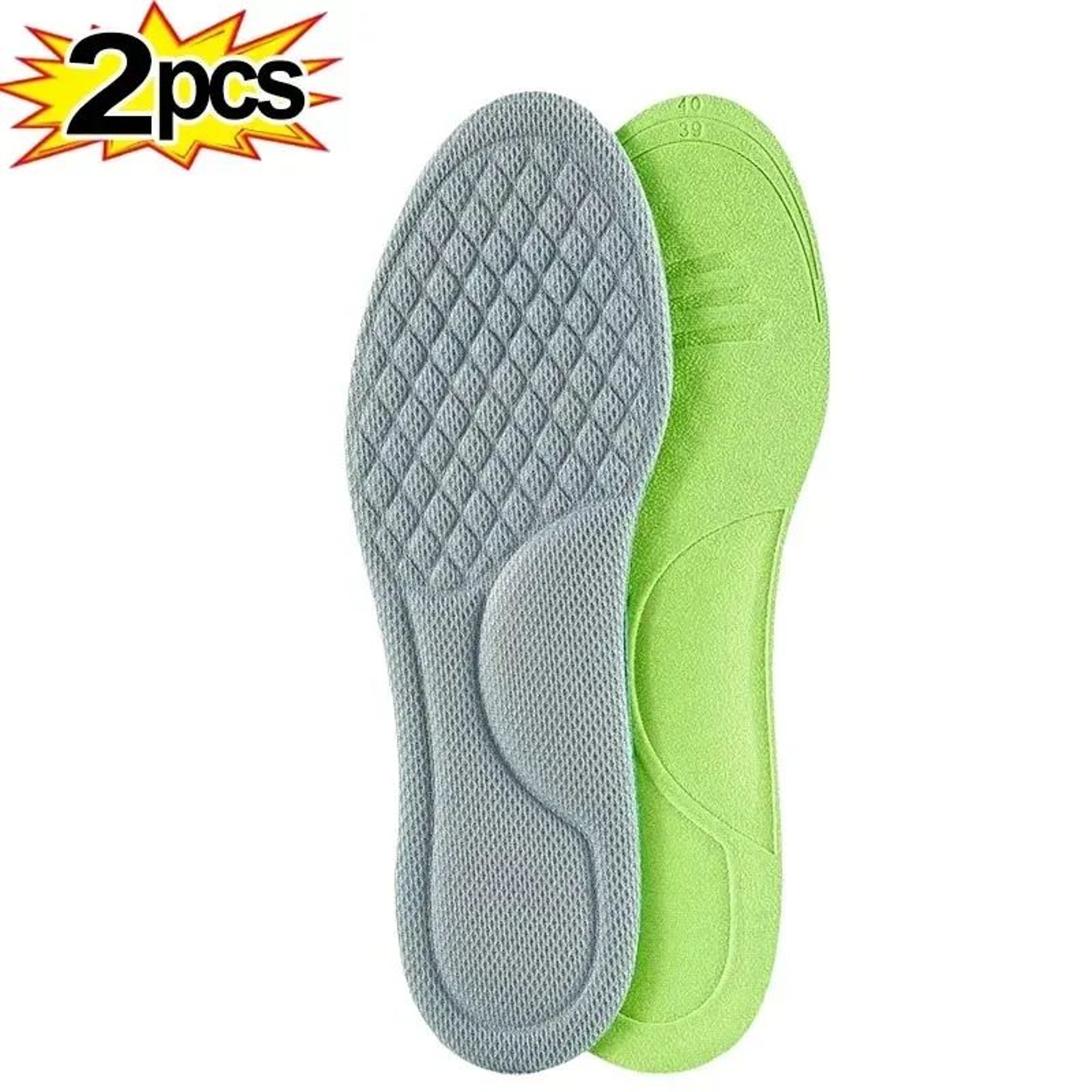 Memory Foam Orthopedic Insoles For Everyday Comfort  Deodorizing SweatAbsorbing Antibacterial 210pc 6